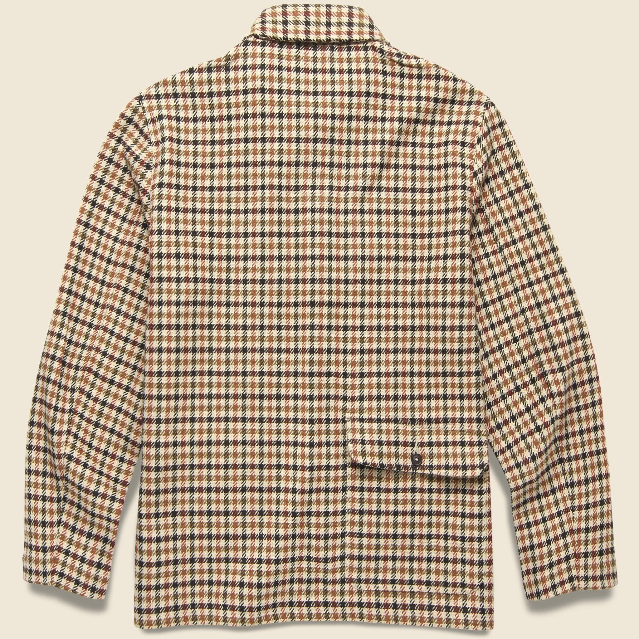 Universal Works, Bakers Chore Jacket - Stone Houndstooth Check