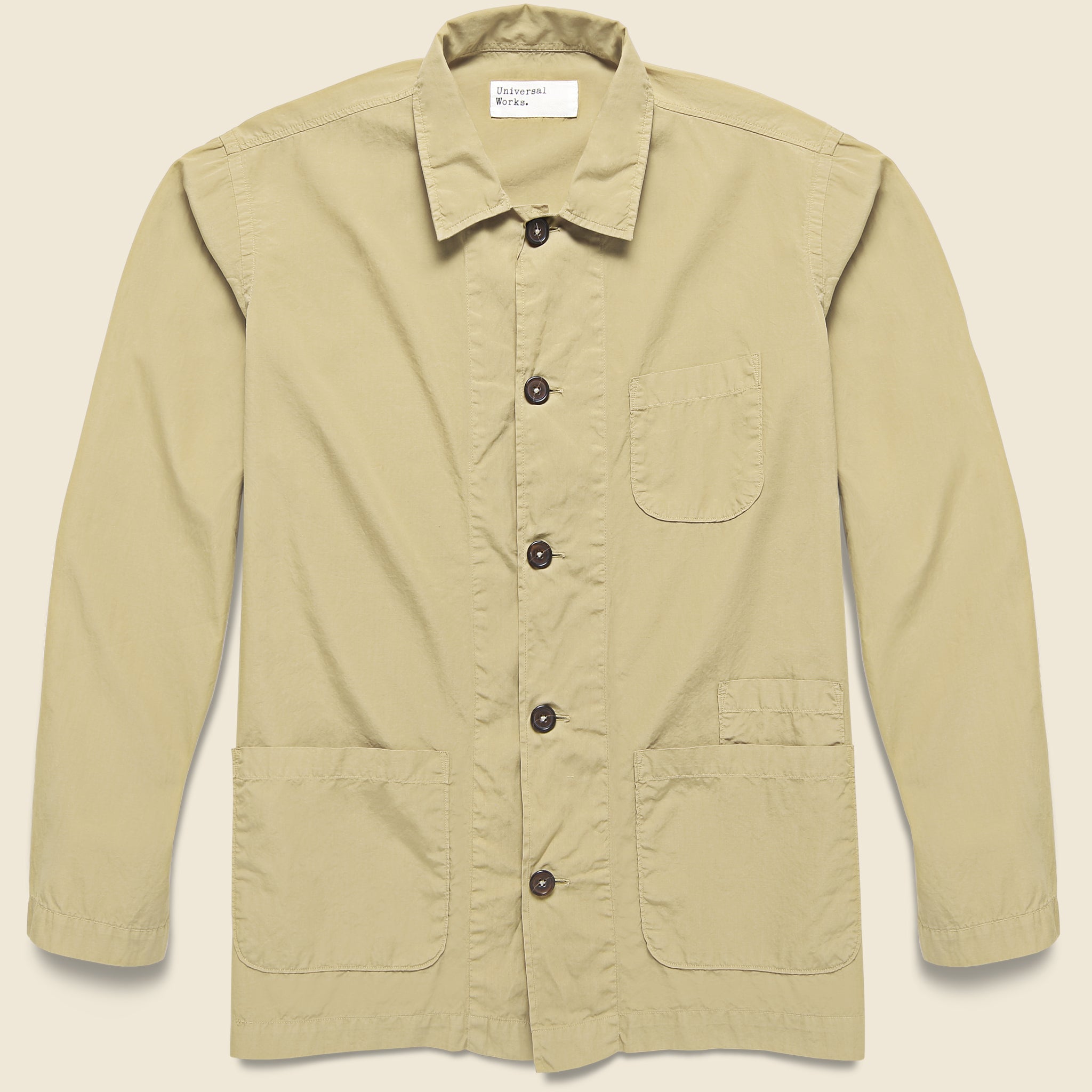 Universal Works, Bakers Poplin Overshirt - Sand