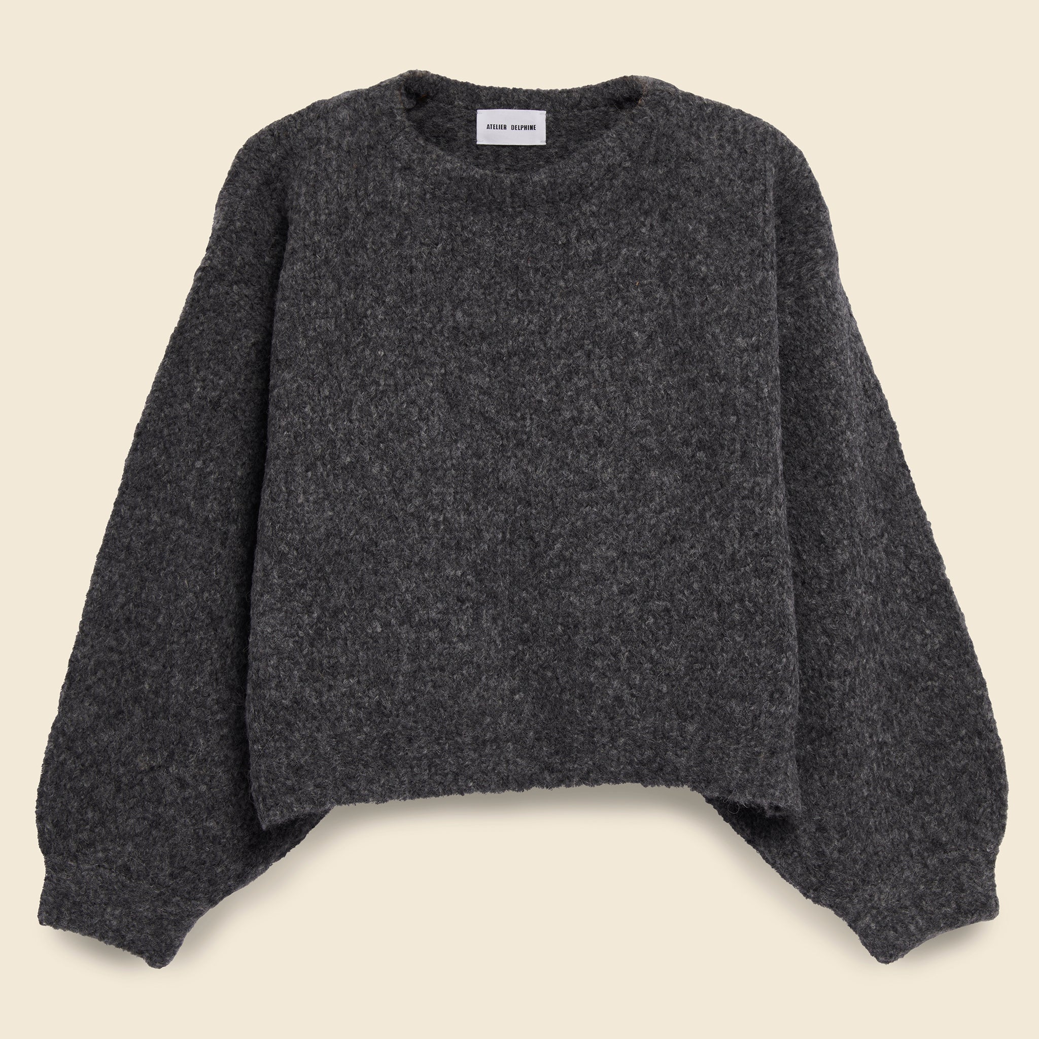 Atelier Delphine, Balloon Sleeve Sweater - Charcoal