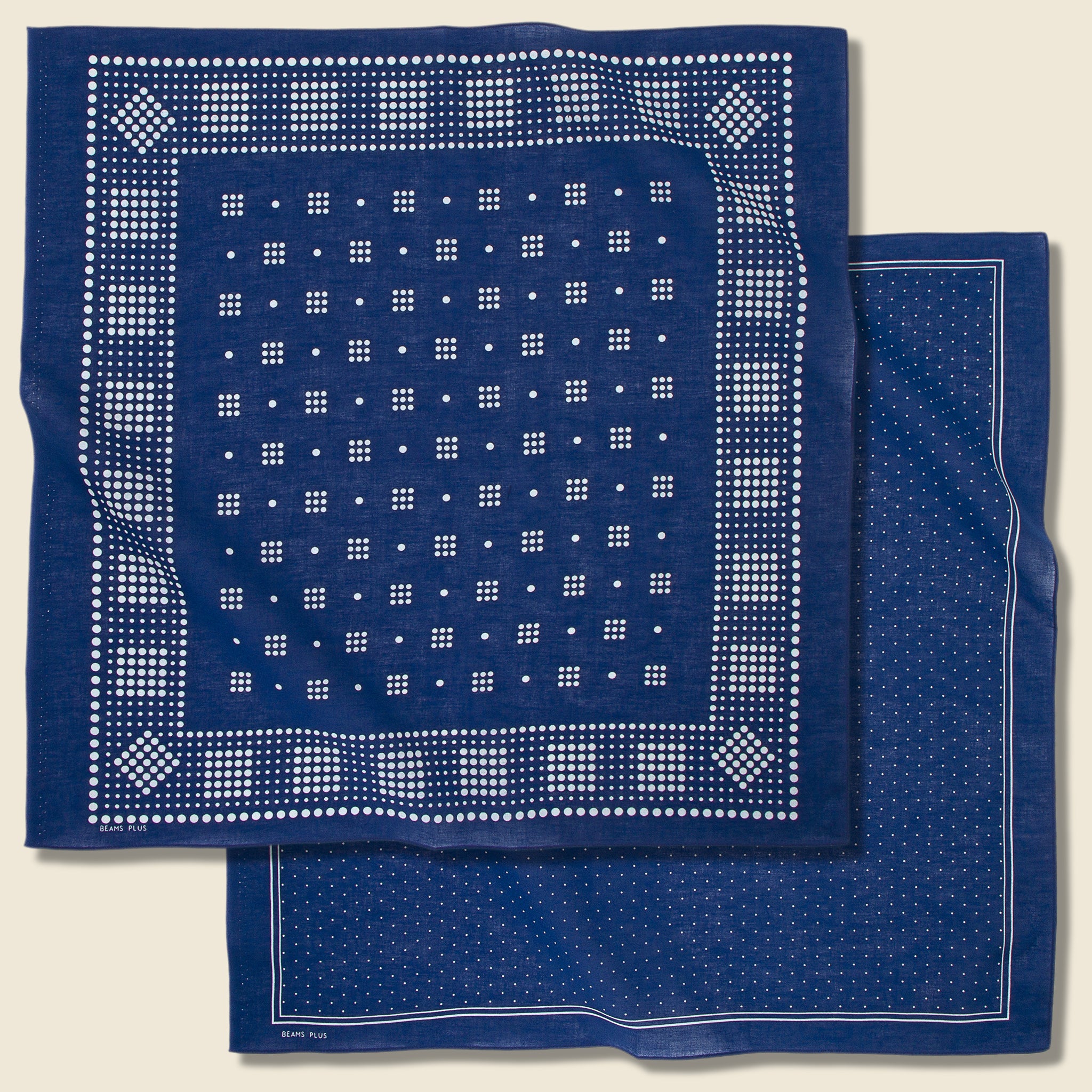 BEAMS+, Bandana 2 Pack - Dot Navy