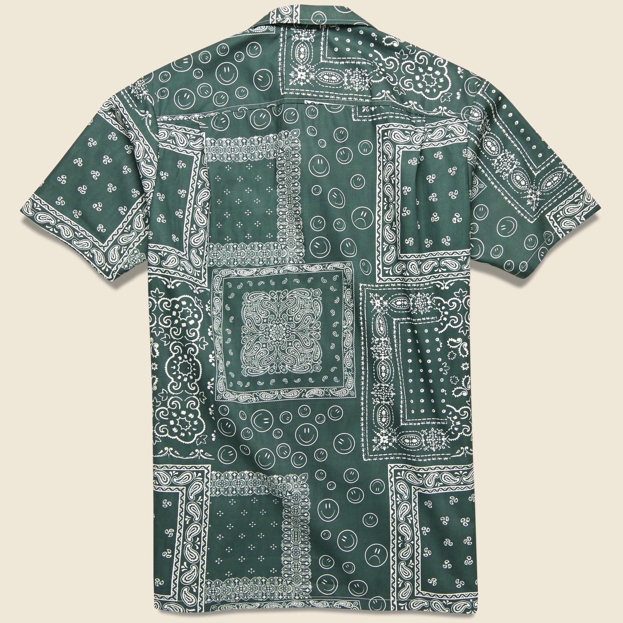 Bather, Bandana Button Up Shirt - Green