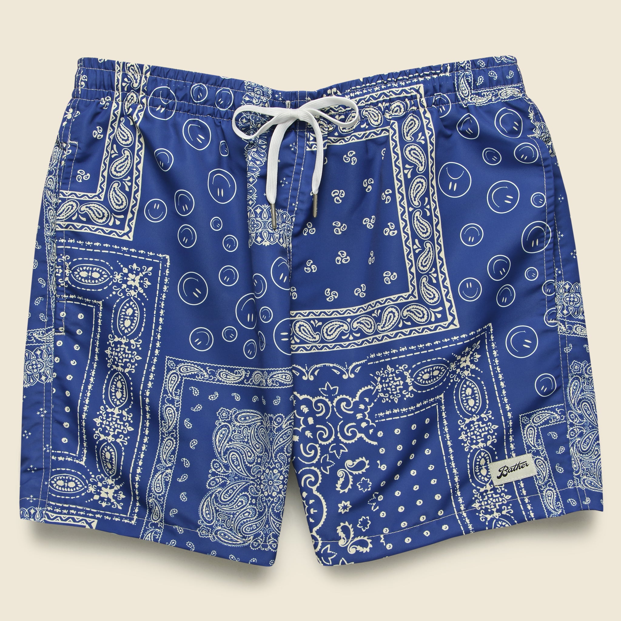 Bather, Bandana Swim Trunk - Blue