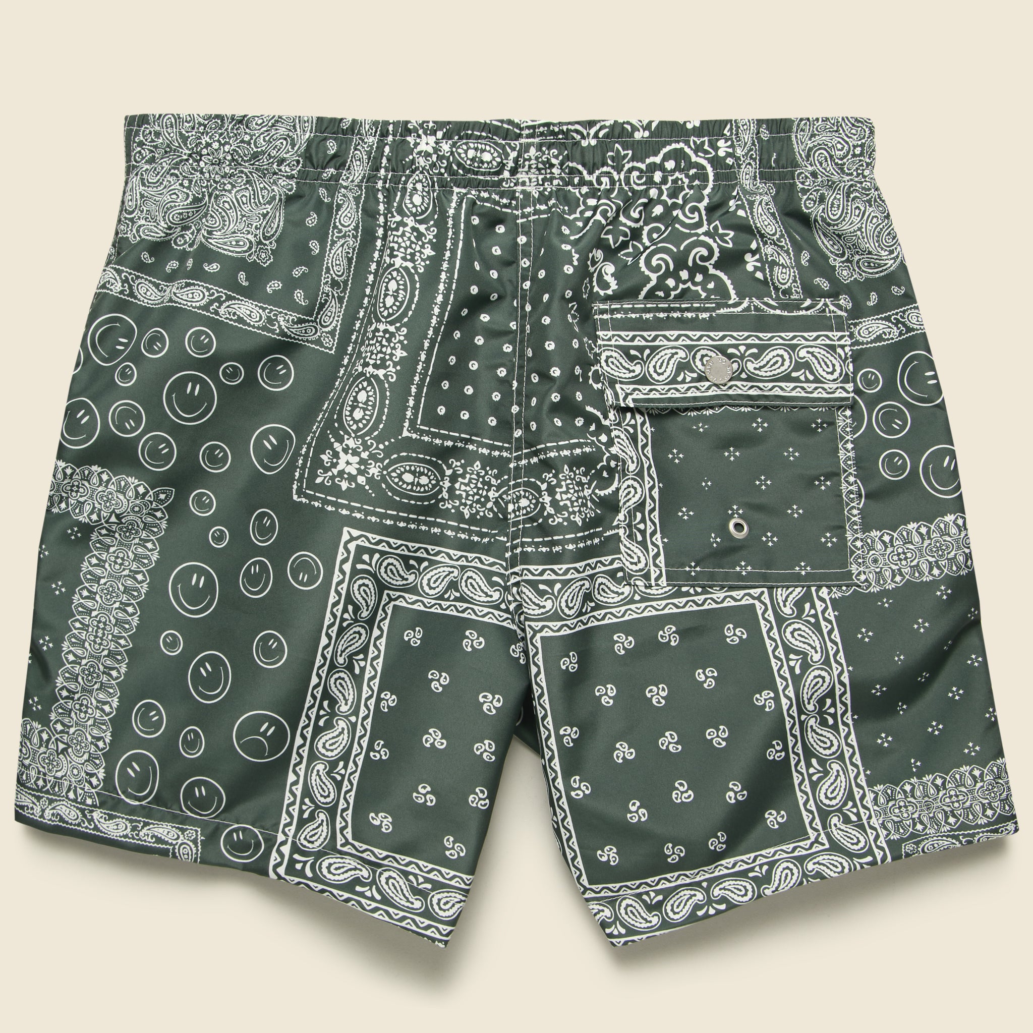 Bather, Bandana Swim Trunk - Green