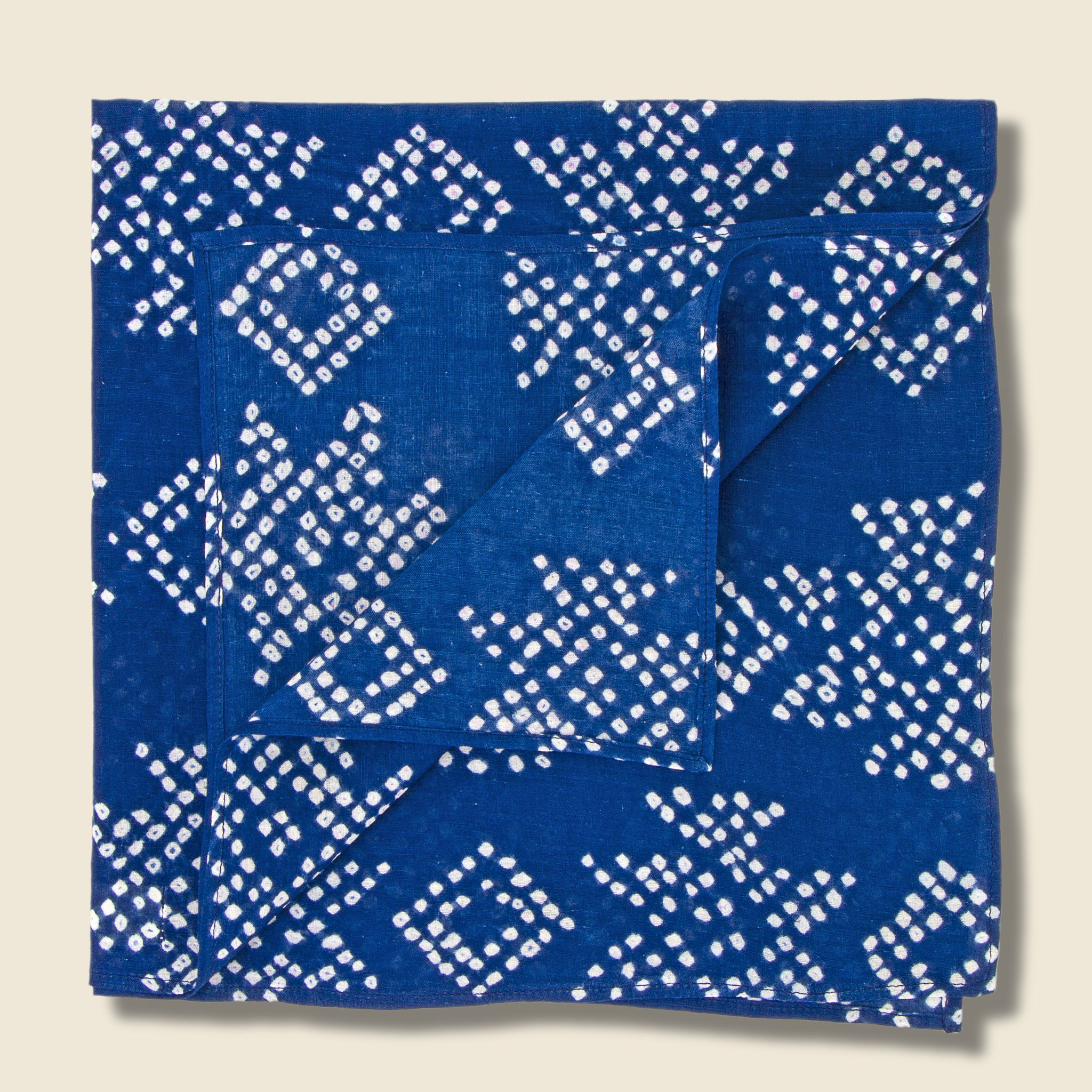 Kardo, Bandhani Bandana  - Indigo Geo Dot