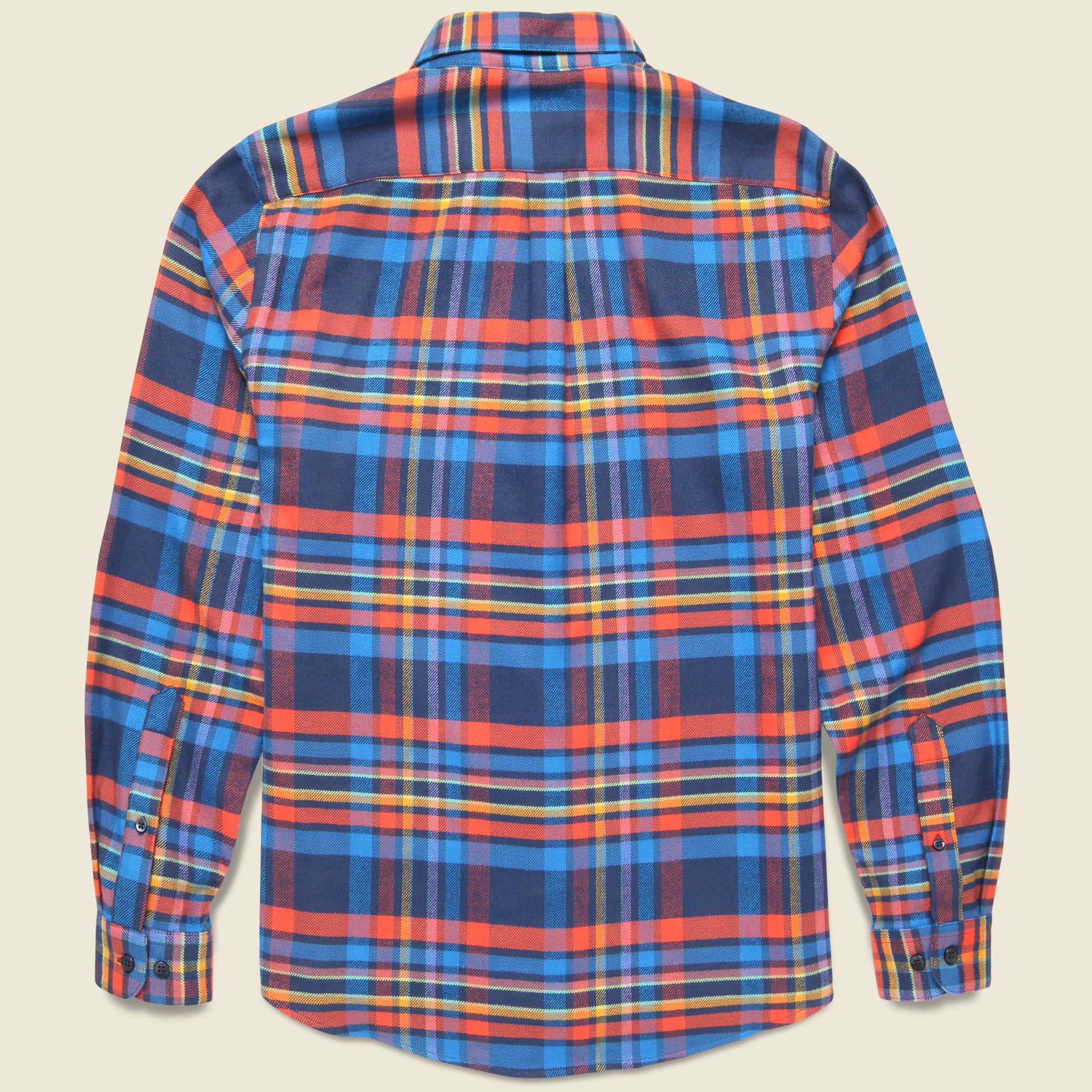 Portuguese Flannel, Basti Shirt - Blue/Orange