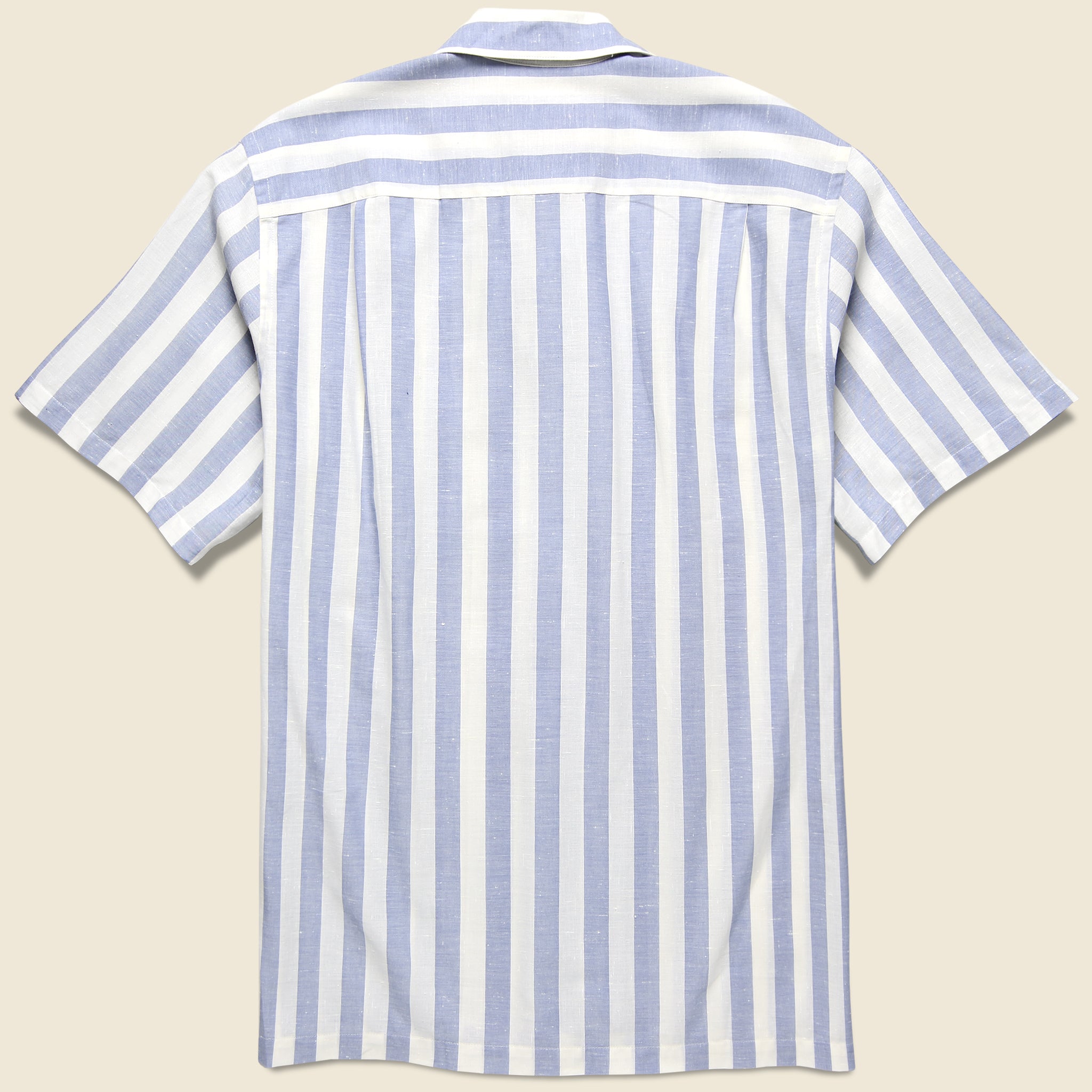 Portuguese Flannel, Bayon Donegal Stripe Shirt - Light Blue/White