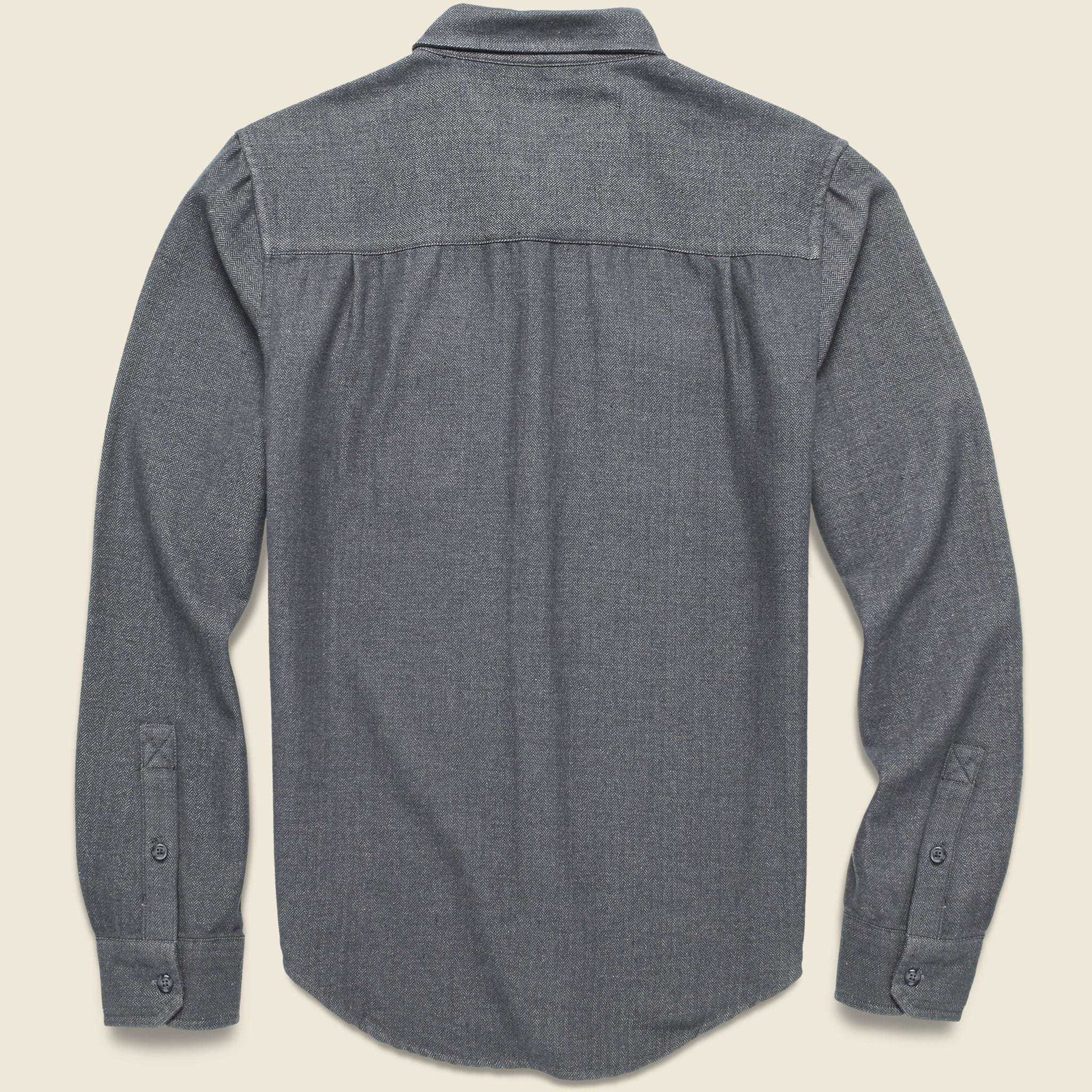 Bridge & Burn, Bedford Shirt - Charcoal Herringbone