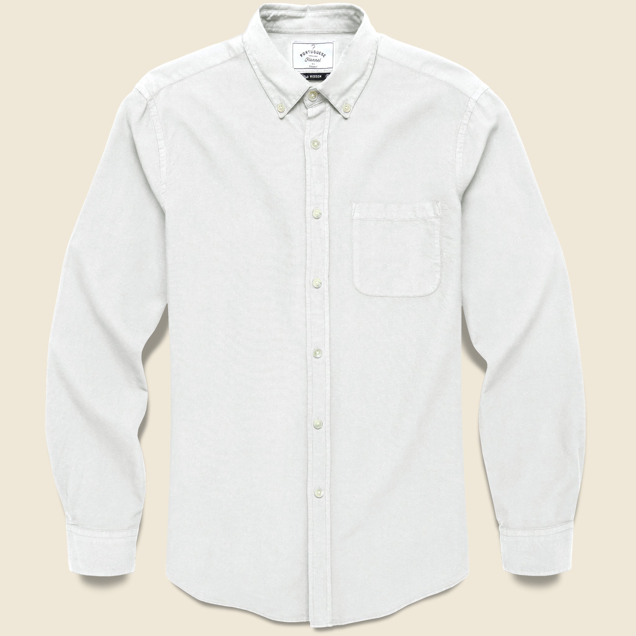 Portuguese Flannel, Belavista Oxford Shirt - Off White