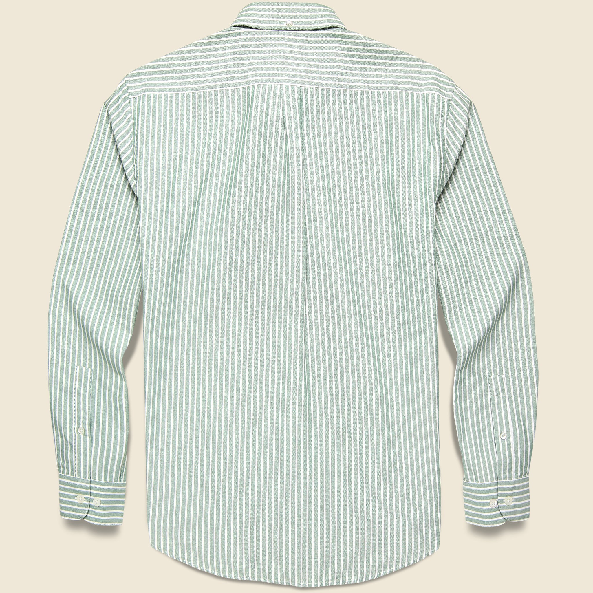 Portuguese Flannel, Belavista Shirt - Green Stripe