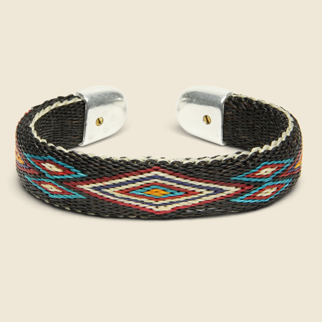 Chamula, Bendable Horsehair Bracelet - Black/Multi