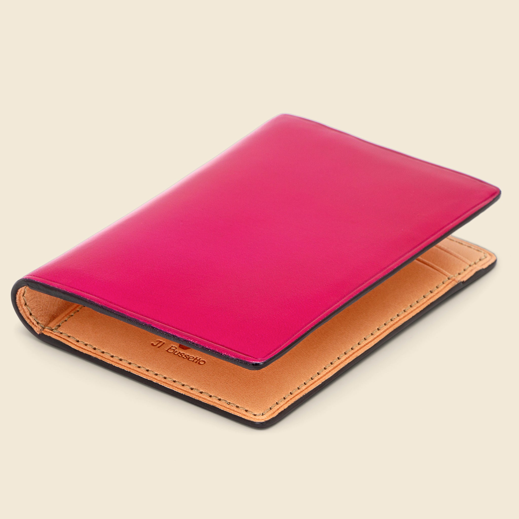 Il Bussetto, Bi-Fold Card Case - Fuchsia