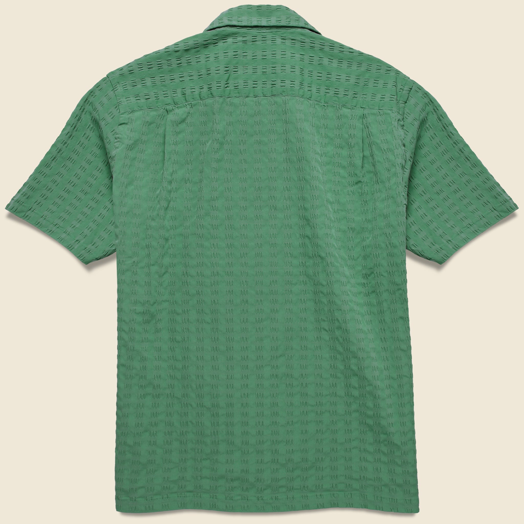 Portuguese Flannel, Big Square Seersucker Shirt - Green