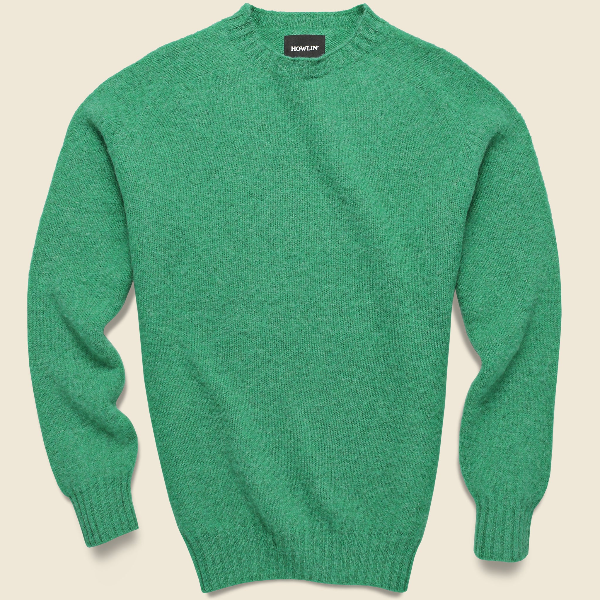 Howlin, Birth Of The Cool Solid Wool Sweater - Green Dream