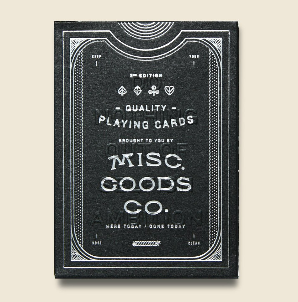 Misc Goods Co., Black Playing Cards