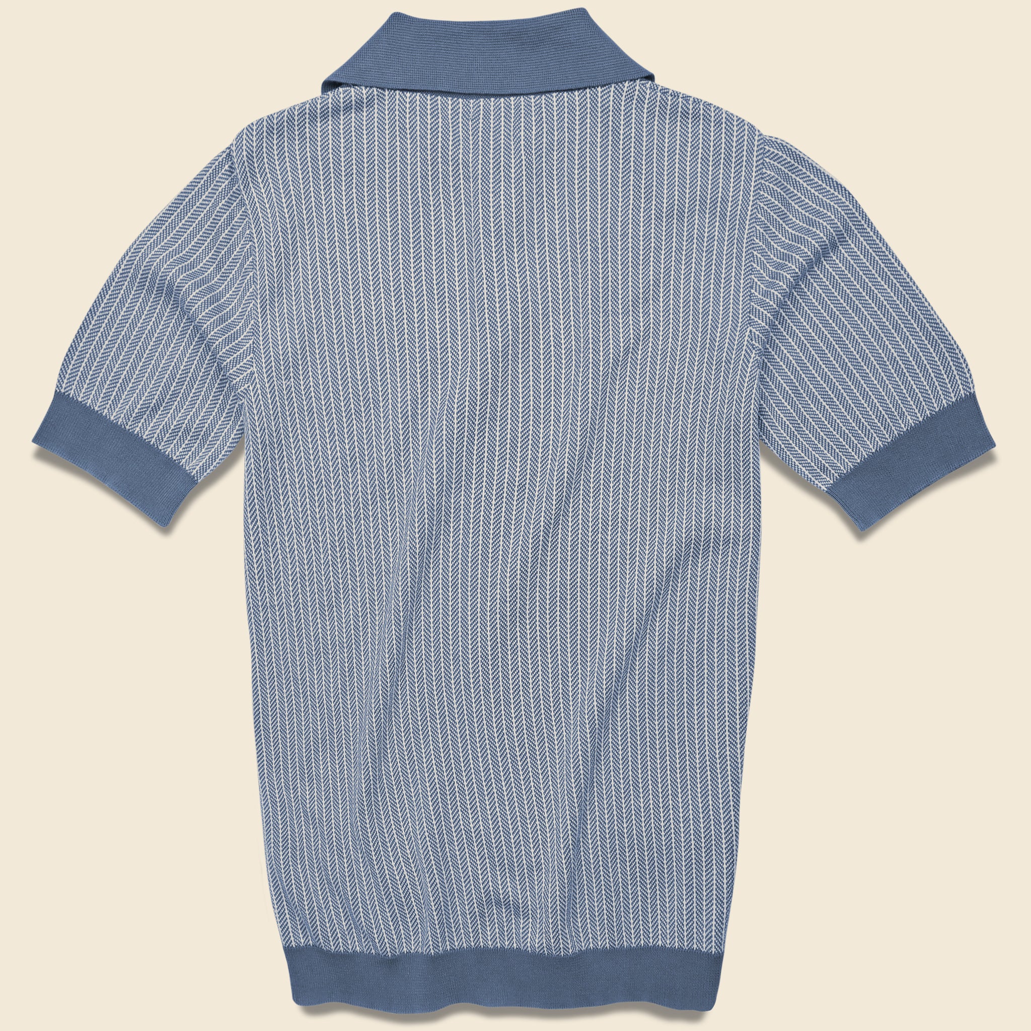 Far Afield, Blakey Knit Polo - Blue