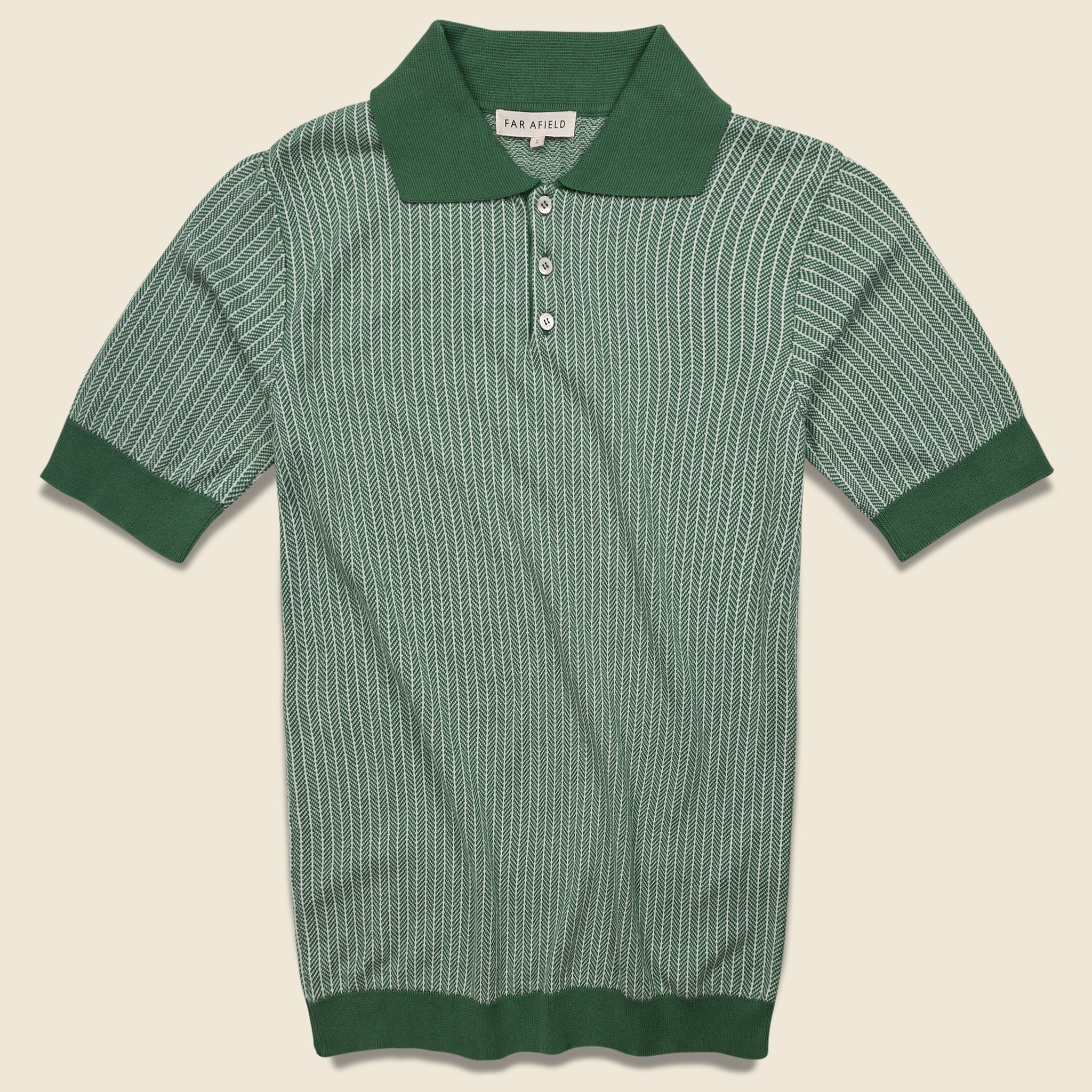 Far Afield, Blakey Knit Polo - Green