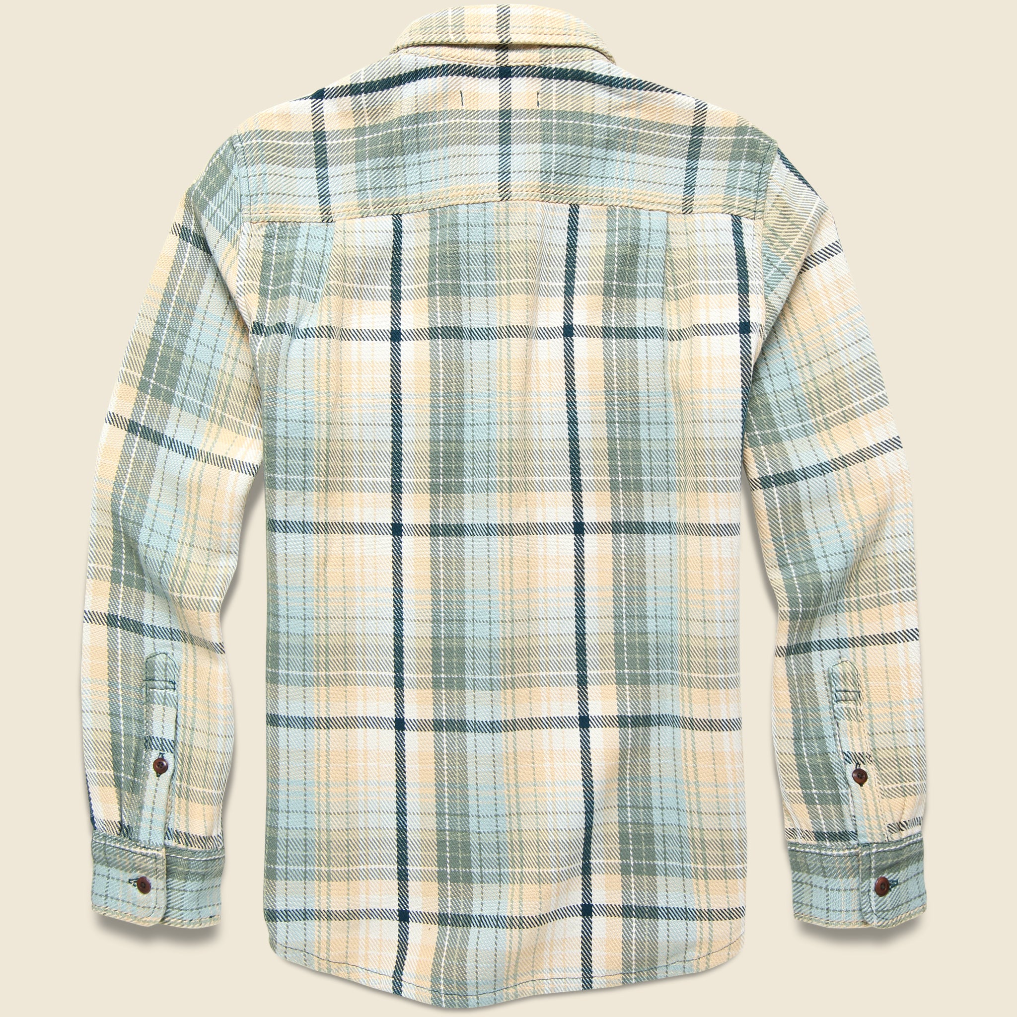 Outerknown, Blanket Shirt - Grey Mist Bienvenido Plaid