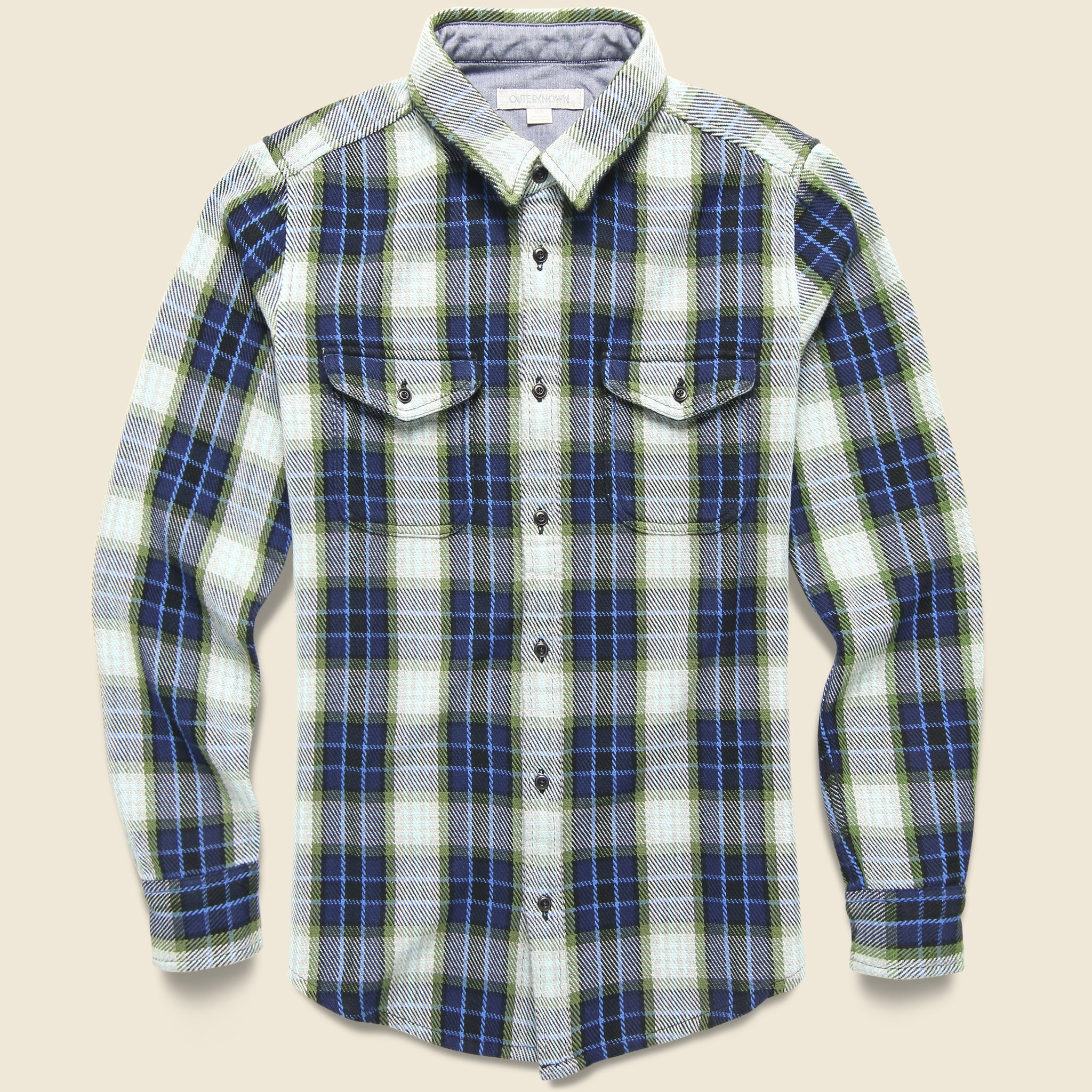 Outerknown, Blanket Shirt - Marine Felize Plaid