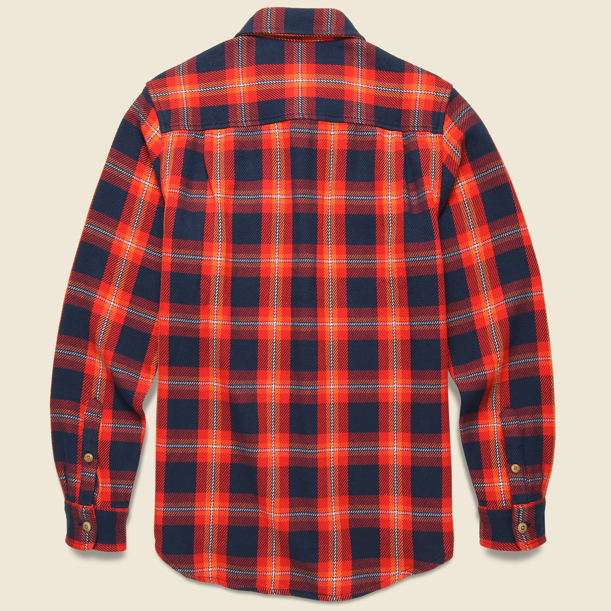 Outerknown, Blanket Shirt - Marine Princeton Plaid