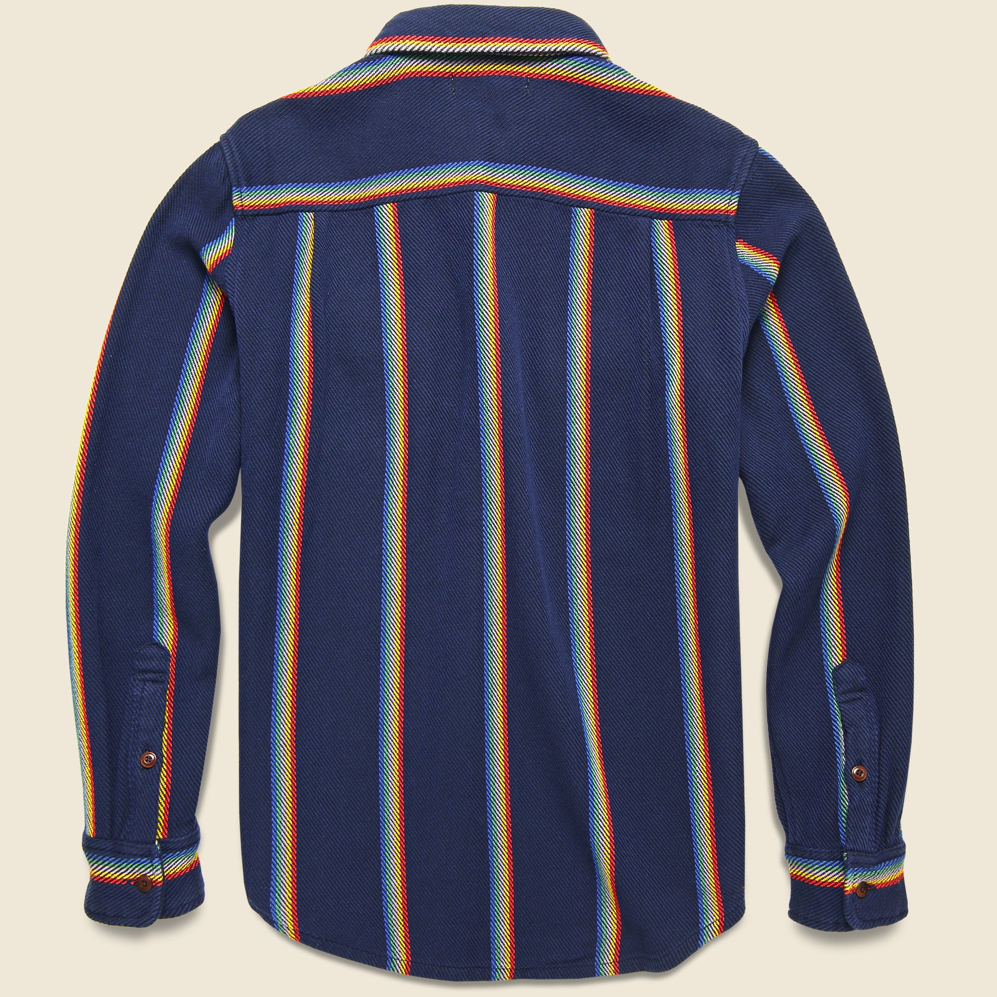 Outerknown, Blanket Shirt - Marine Rainbow Stripe