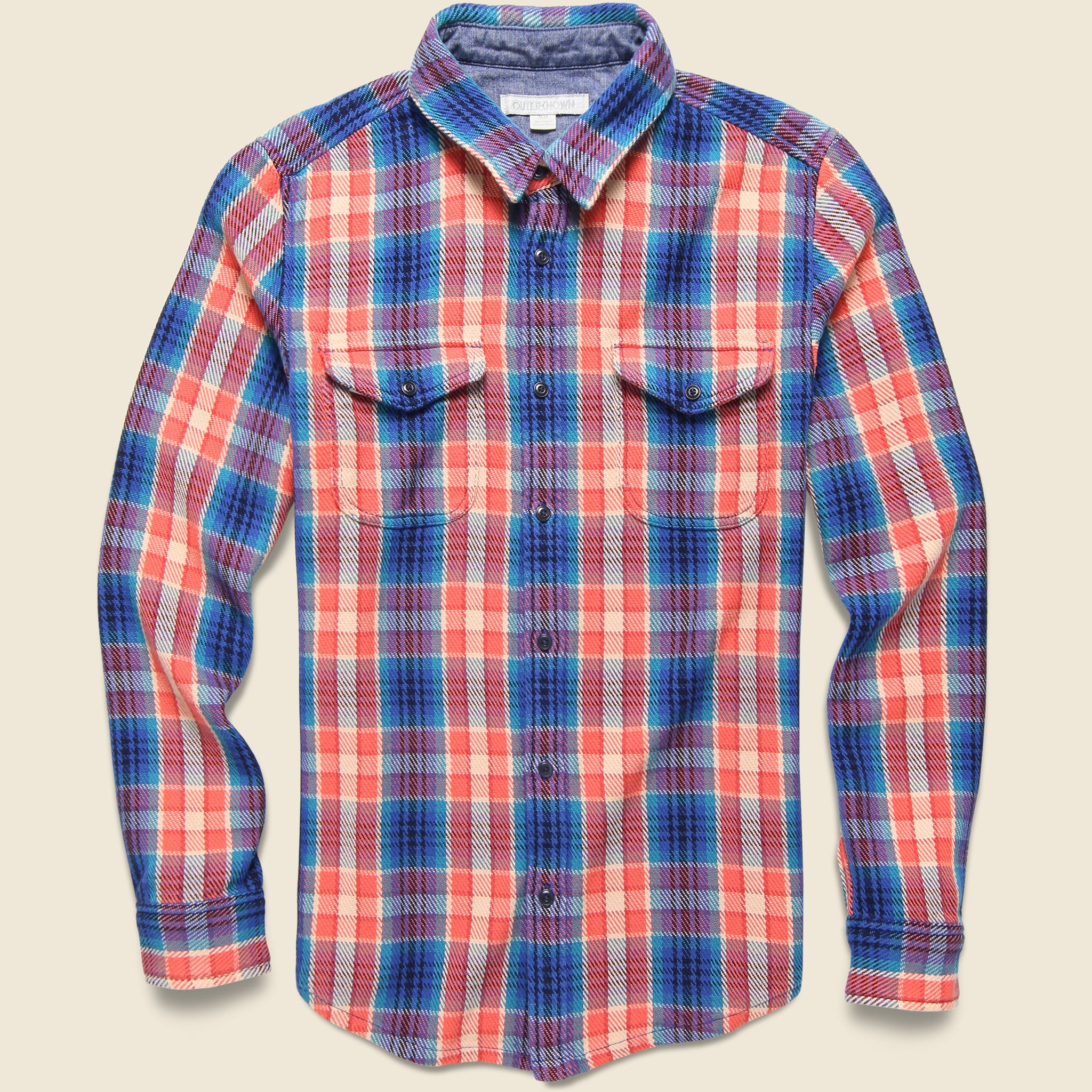 Outerknown, Blanket Shirt - Watermelon Feliz Plaid