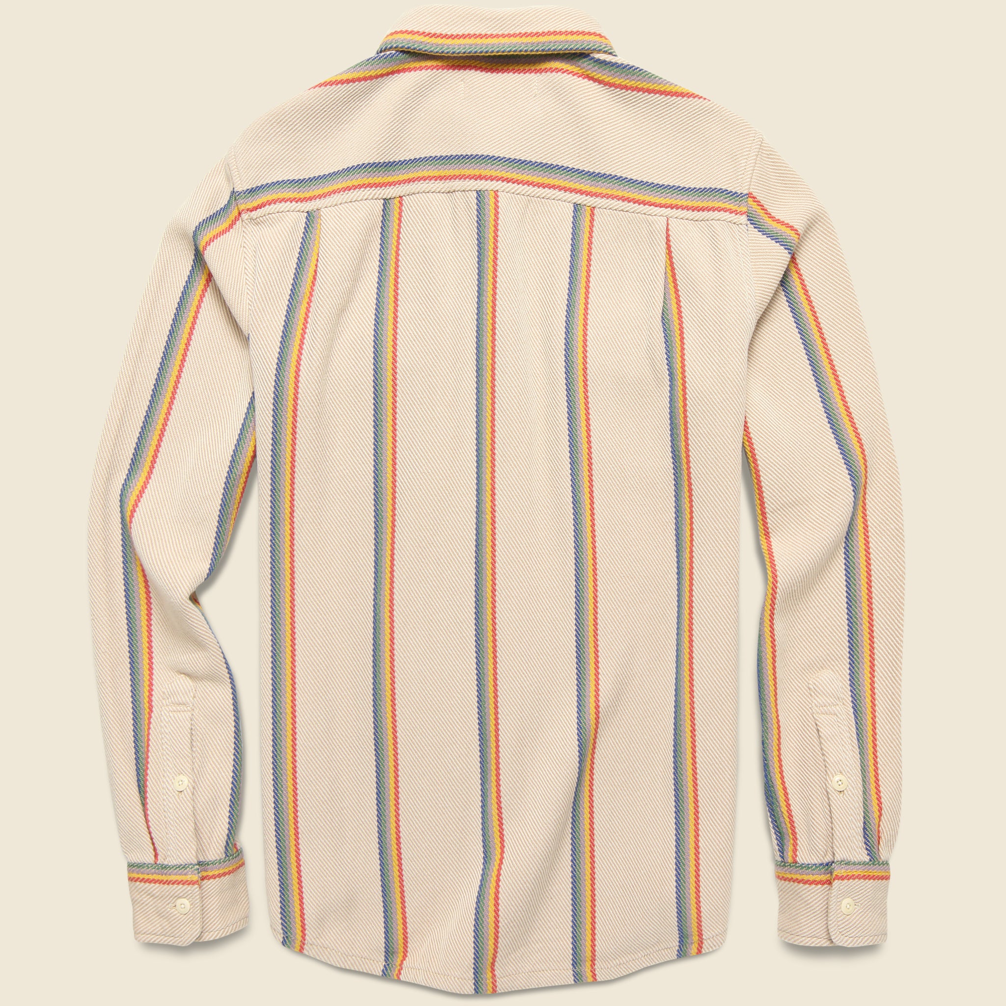 Outerknown, Blanket Shirt - Wheat Rainbow Stripe