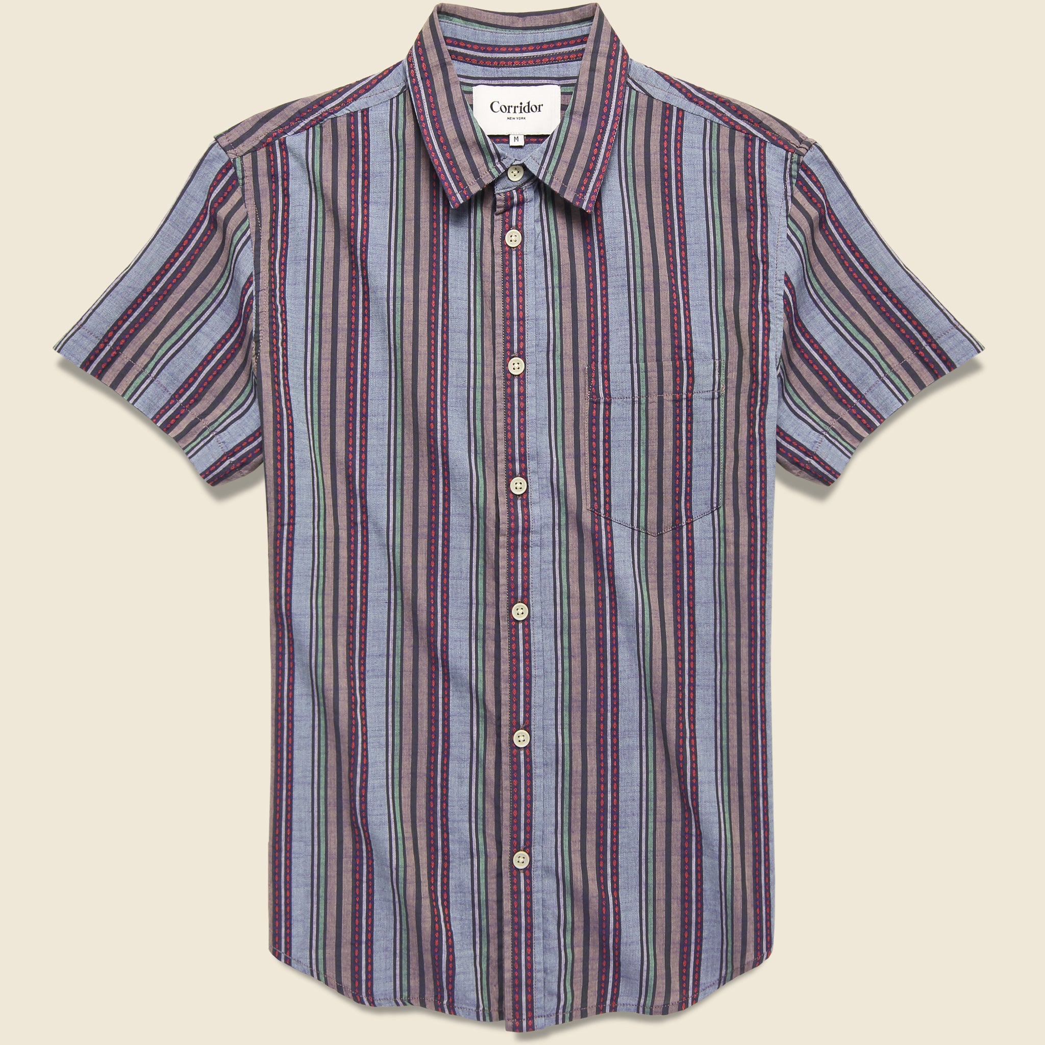 Corridor, Boardwalk Stripe Shirt - Blue