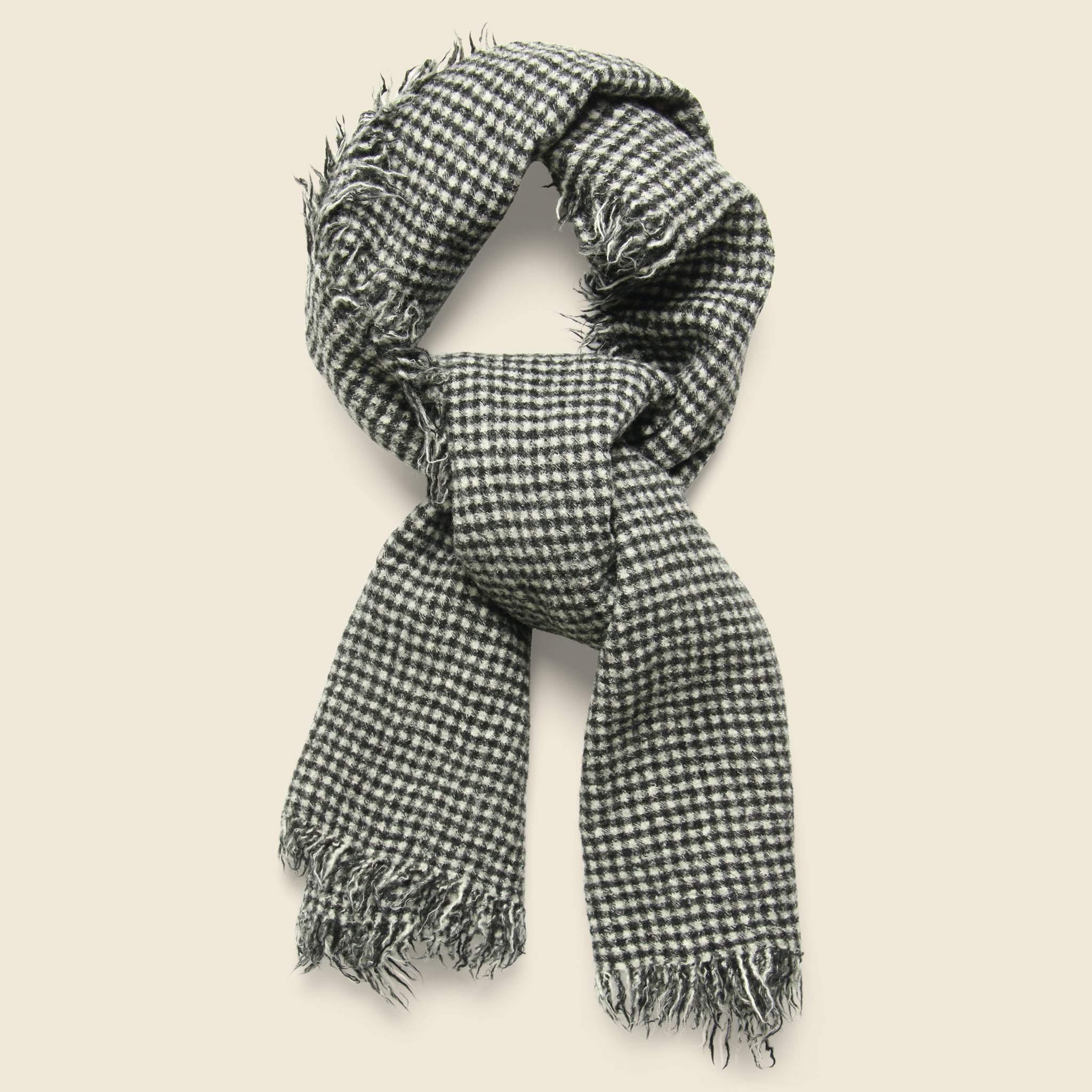 Alex Mill, Boiled Wool Scarf - Black/White