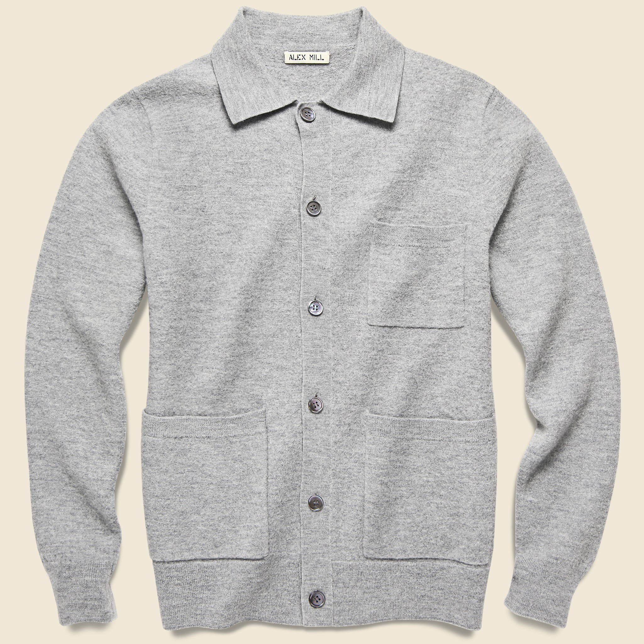 Alex Mill, Boiled Wool Work Jacket - Light Grey