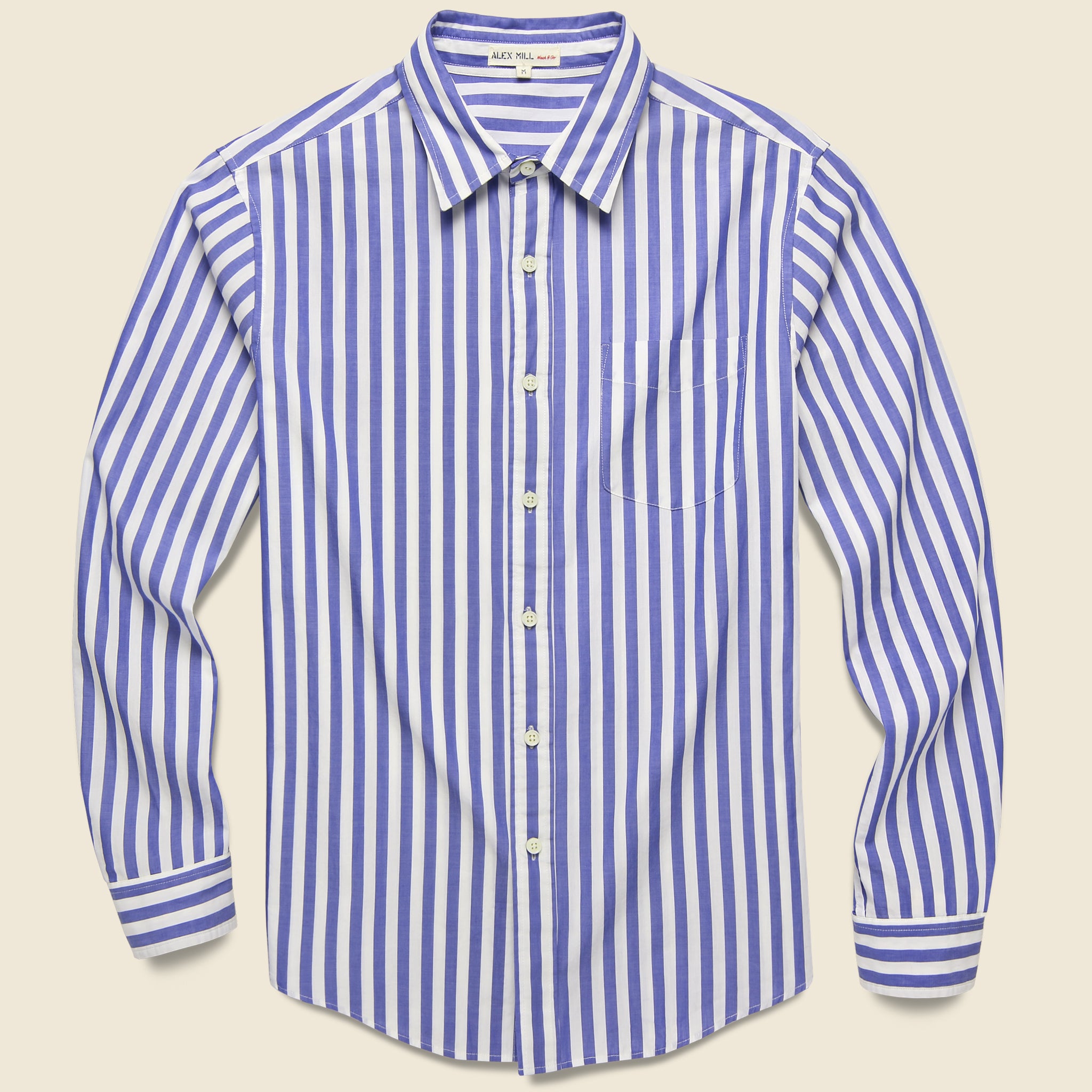 Alex Mill, Bold Stripe Standard Shirt - Blue/White