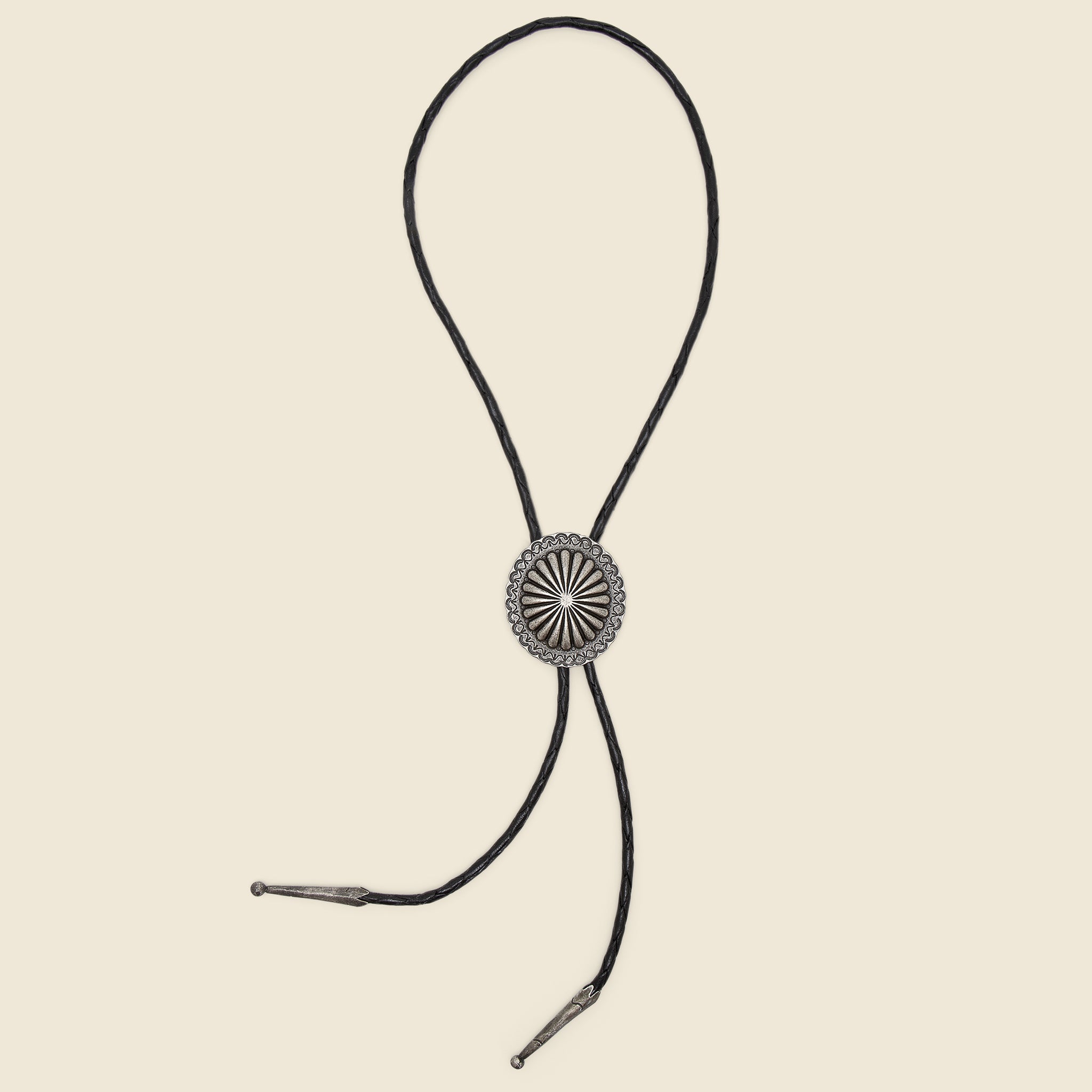 RRL, Bolo Tie - Black/Silver