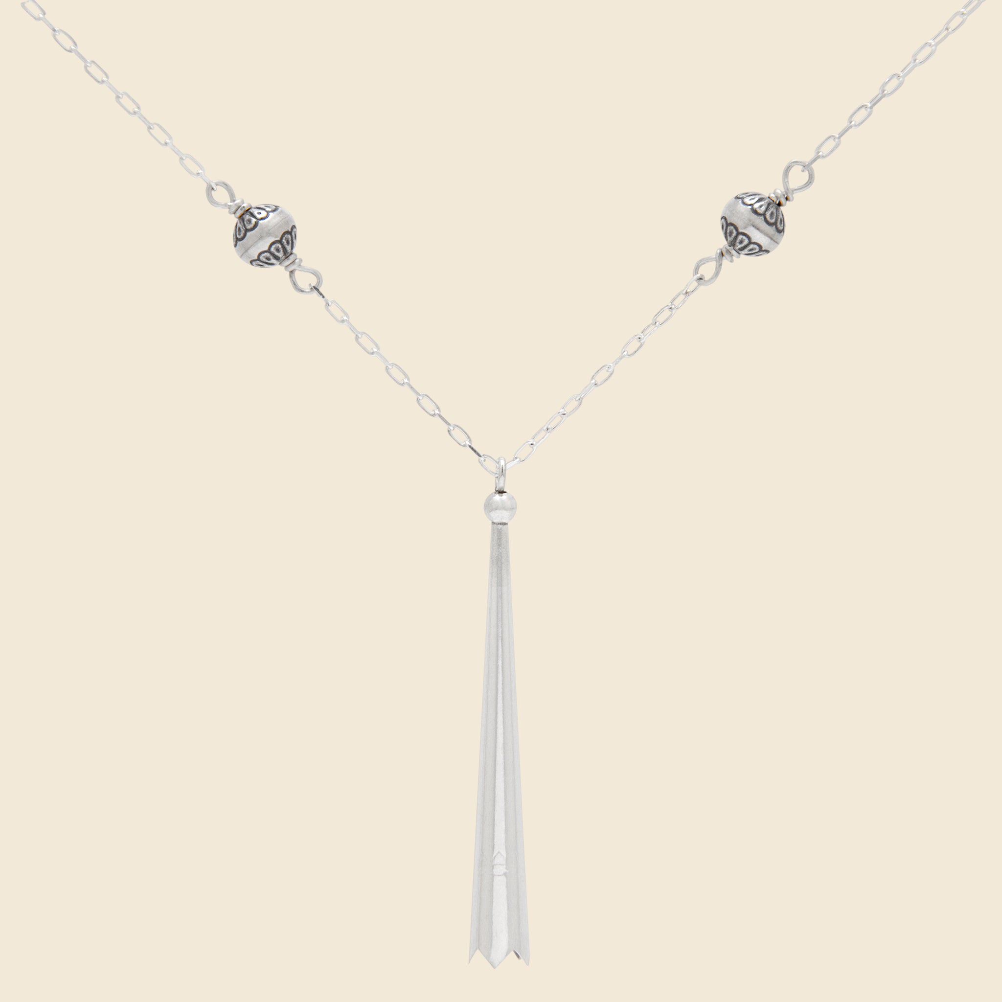 DINEH, Bolo Tip Necklace - Sterling Silver