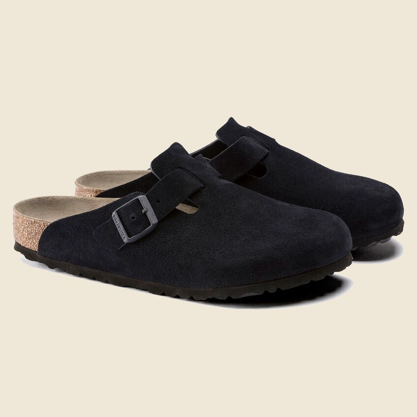 Birkenstock, Boston Suede Clog - Midnight