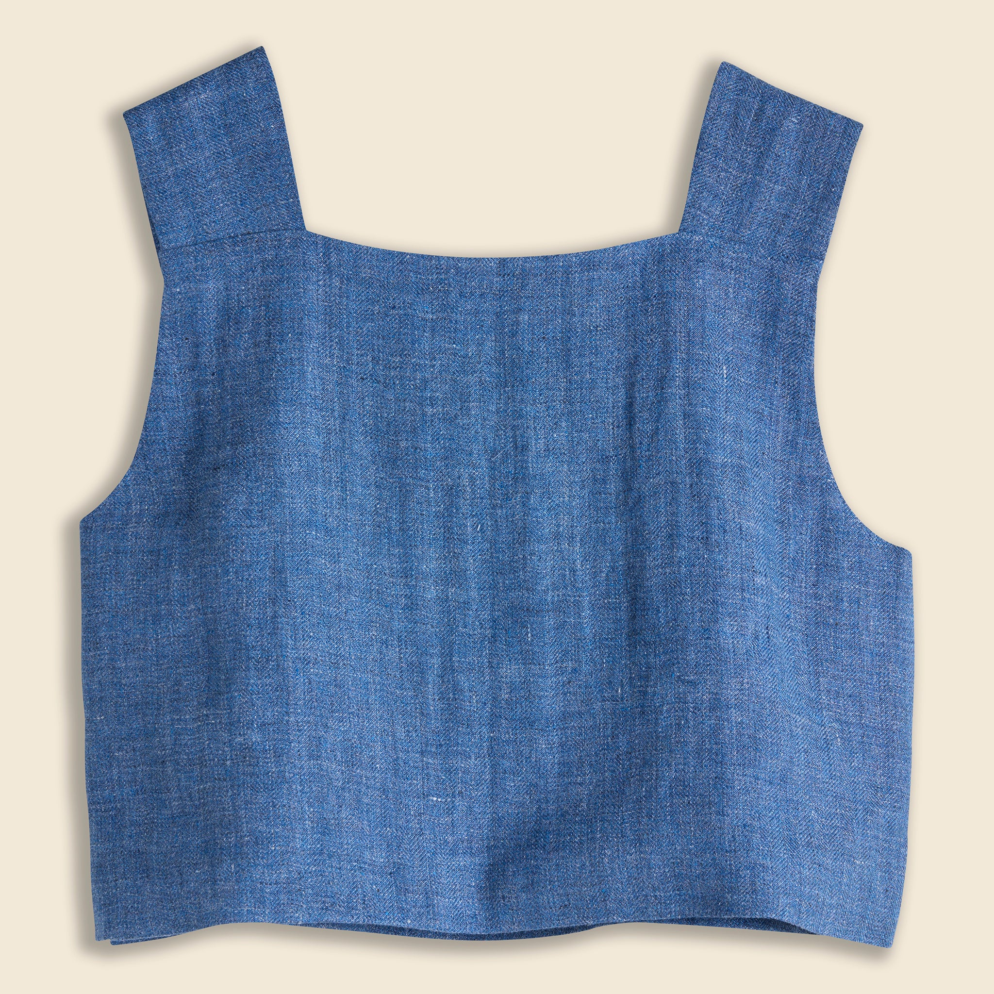 Amente, Boxed Crop Top - Denim Blue