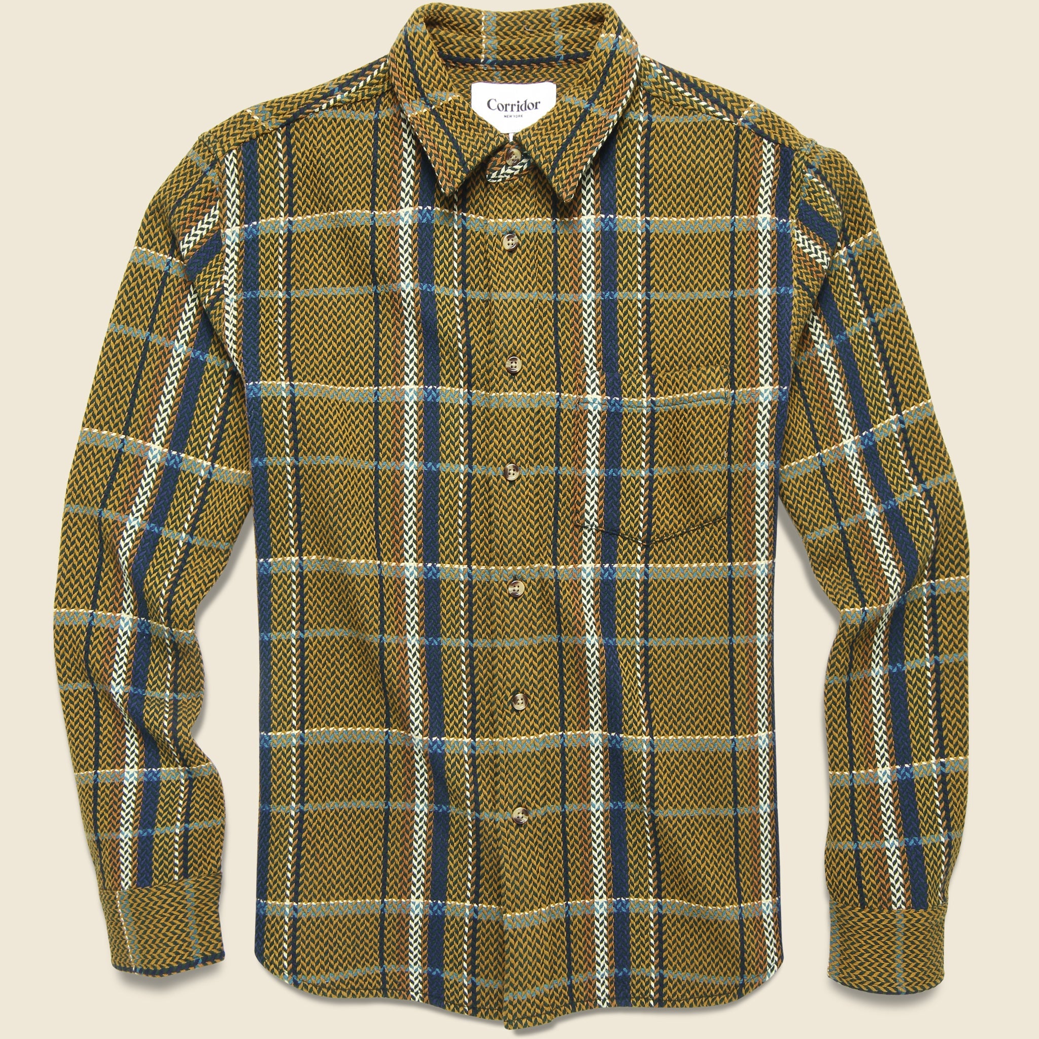 Corridor, Brook Trout Acid Plaid Shirt - Brown/Blue