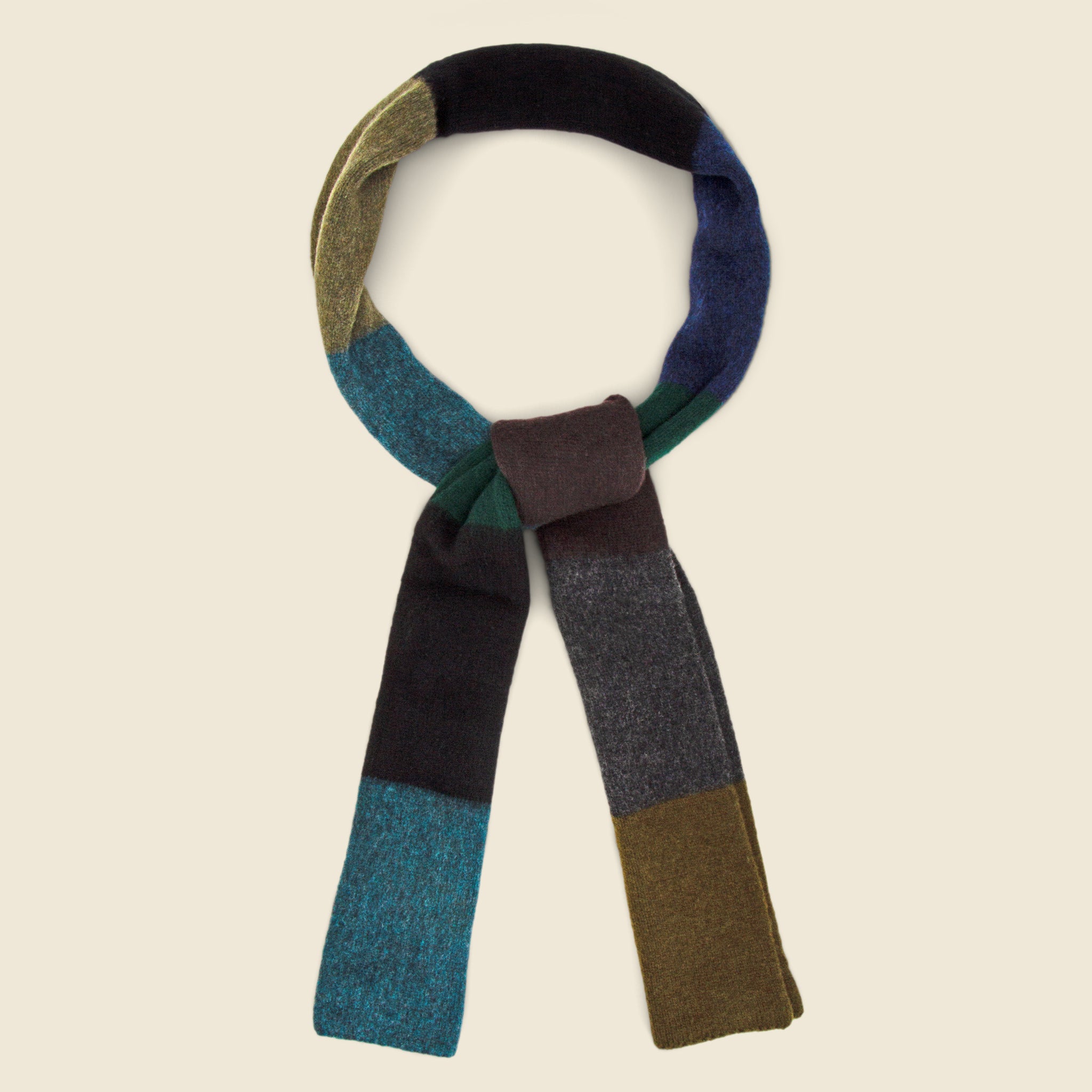 Jo Gordon, Brushed Colorblock Scarf - Dark