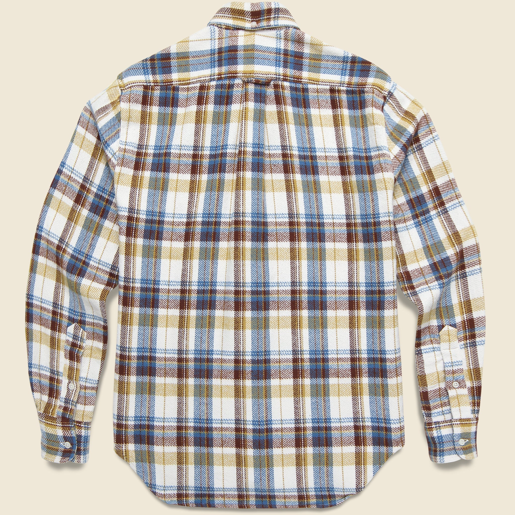 Gitman Vintage, Brushed Triple Yarn Flannel - White