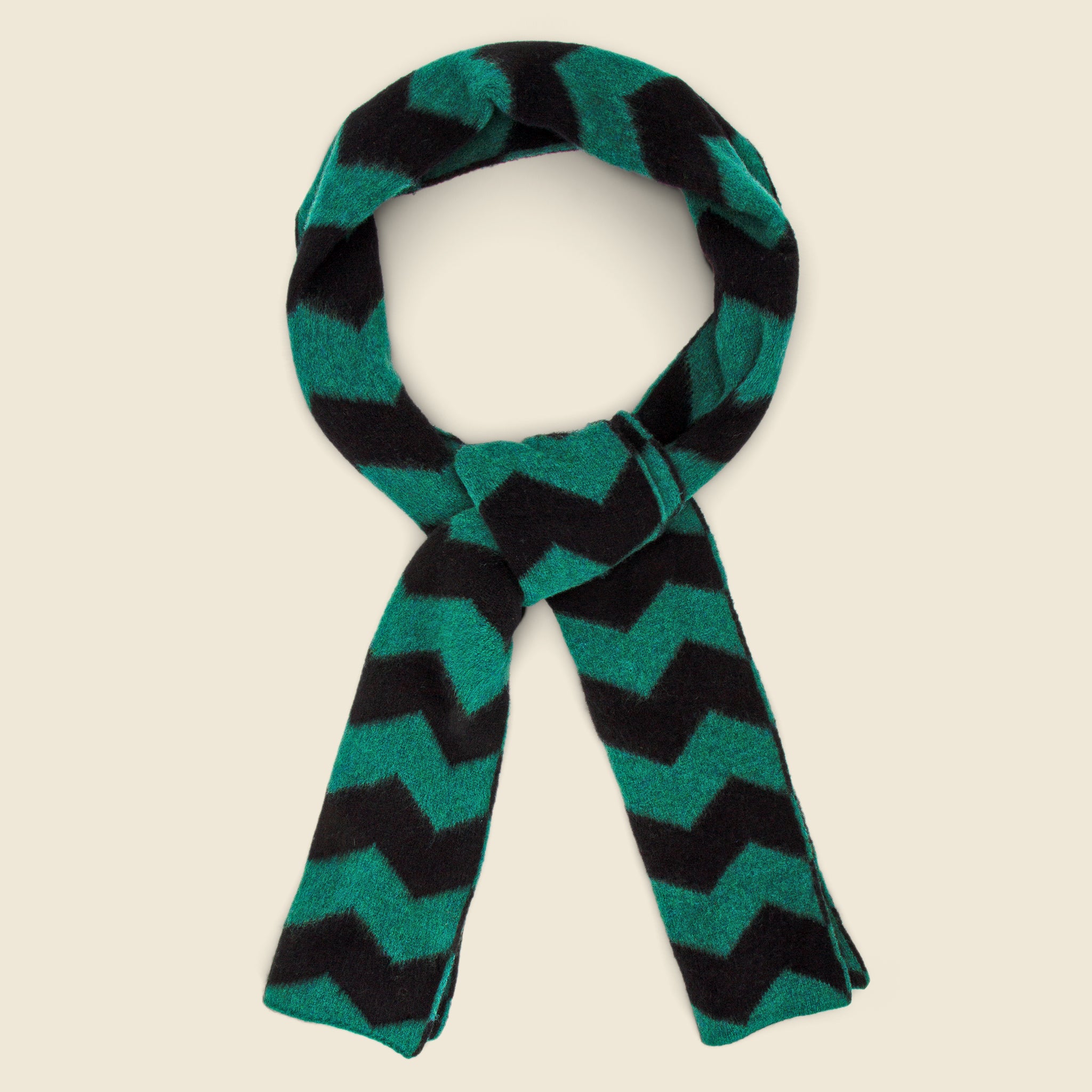 Jo Gordon, Brushed Zig Zag Scarf - Cossack/Black