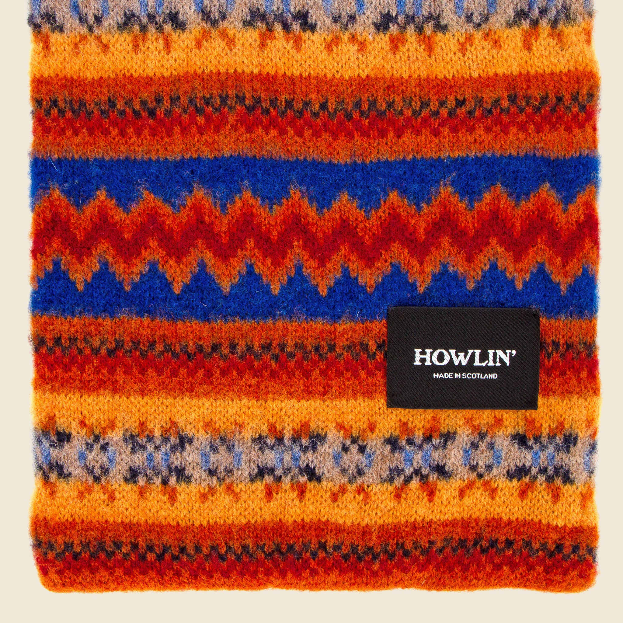 Howlin, Burning Hot Scarf - Burnt Sienna Fair Isle