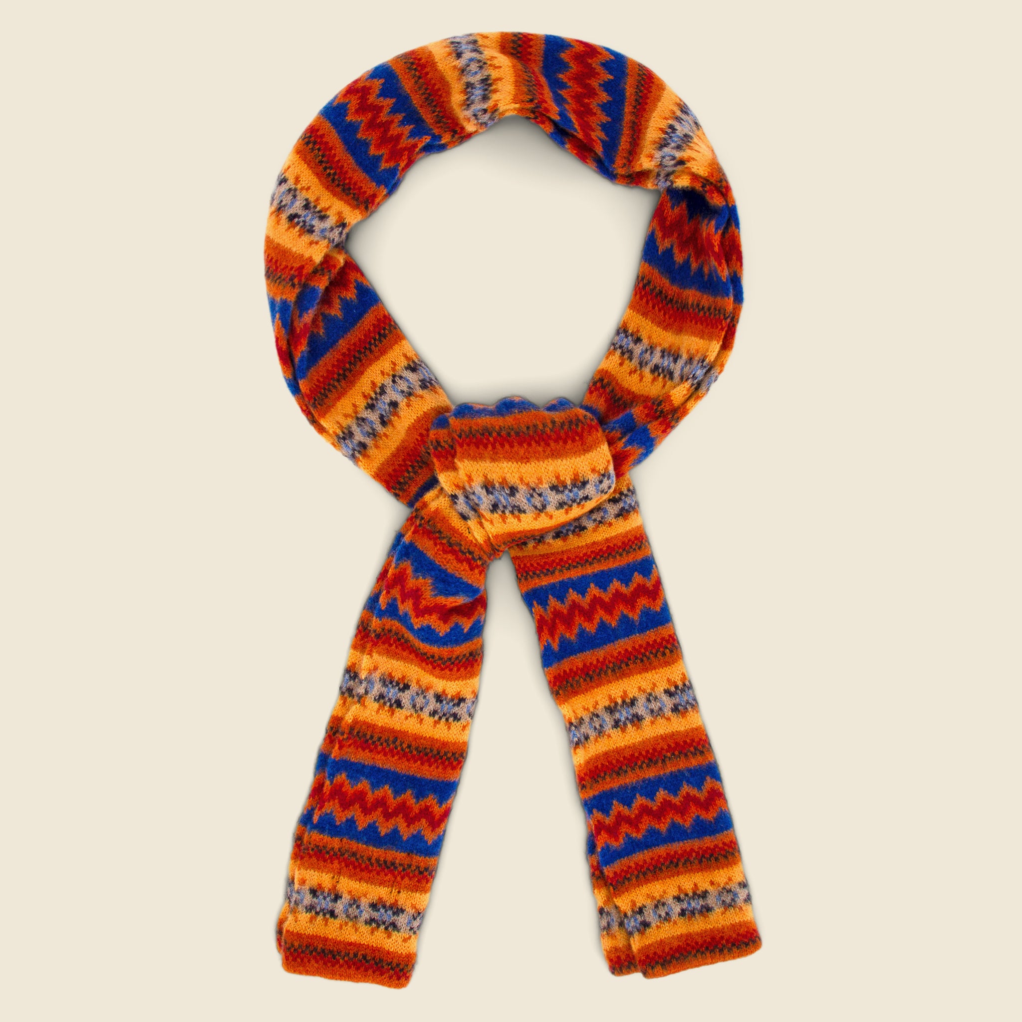 Howlin, Burning Hot Scarf - Burnt Sienna Fair Isle