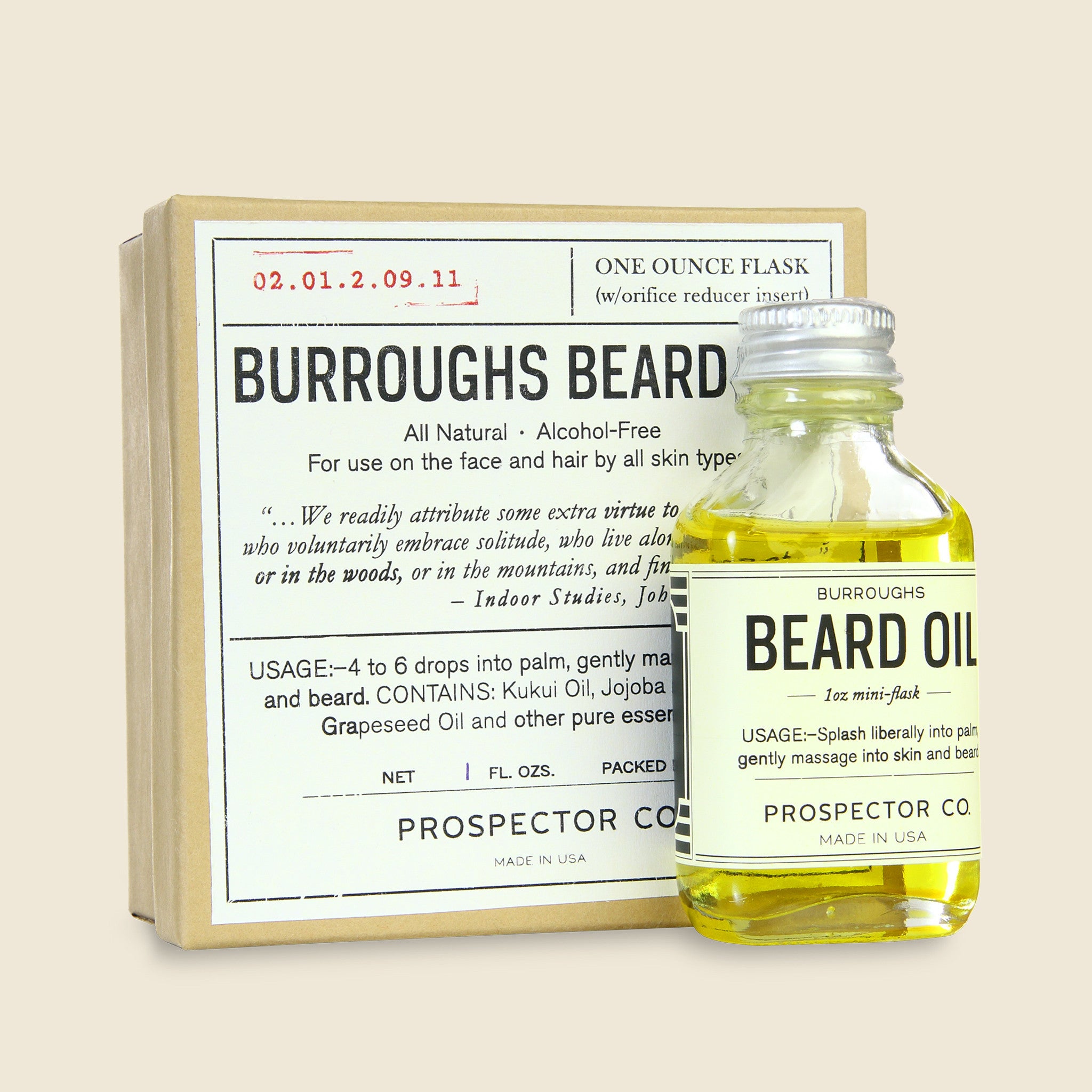 Prospector Co., Burroughs Beard Oil