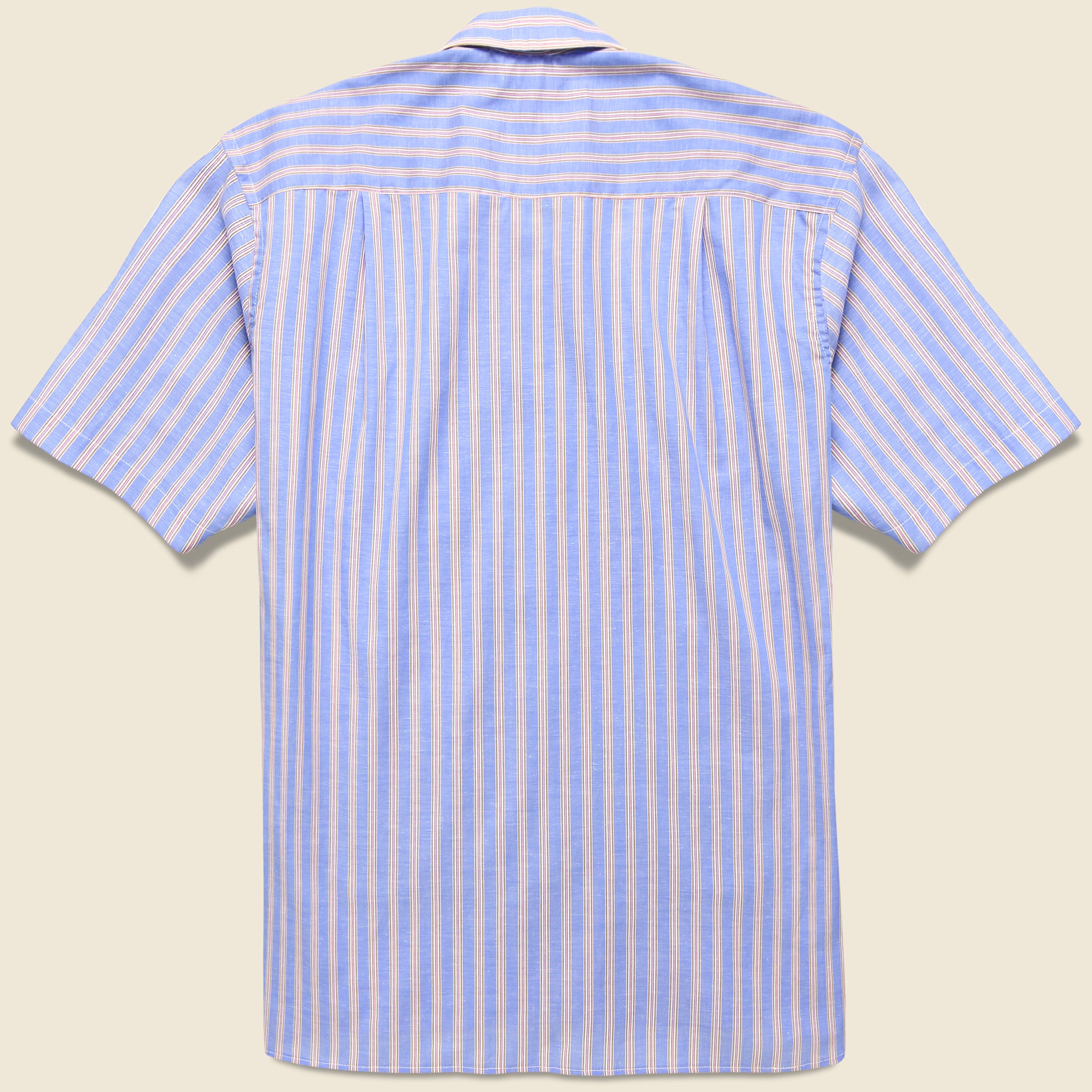 Gitman Vintage, Cabana Stripe Guayabera Shirt - Blue/Pink