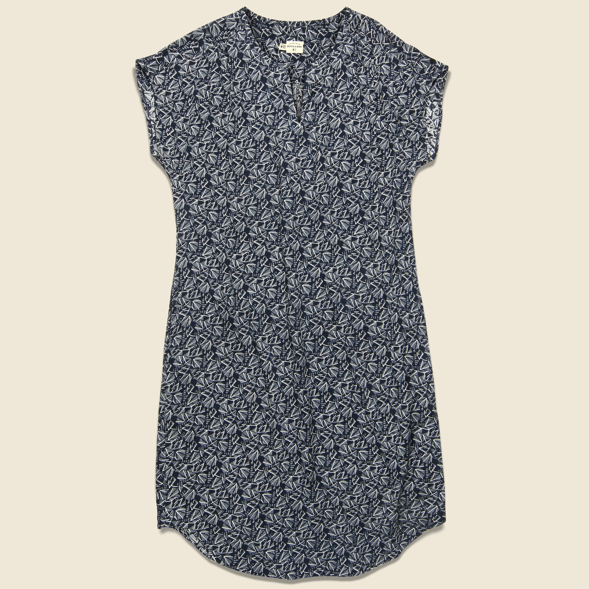 Bridge & Burn, Cady Dress - Navy Geo