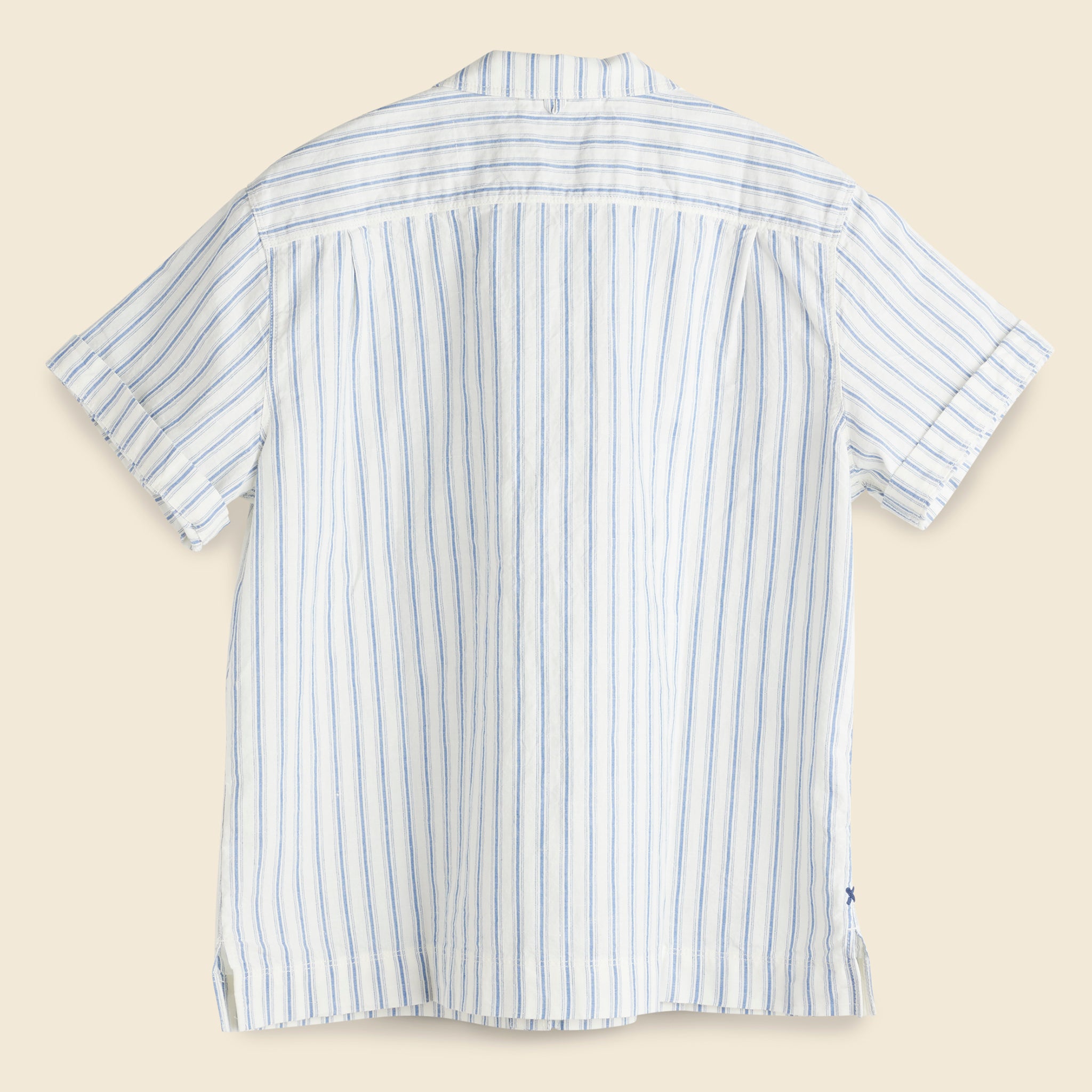 Alex Mill, Camp Shirt - Blue/Ivory Stripe