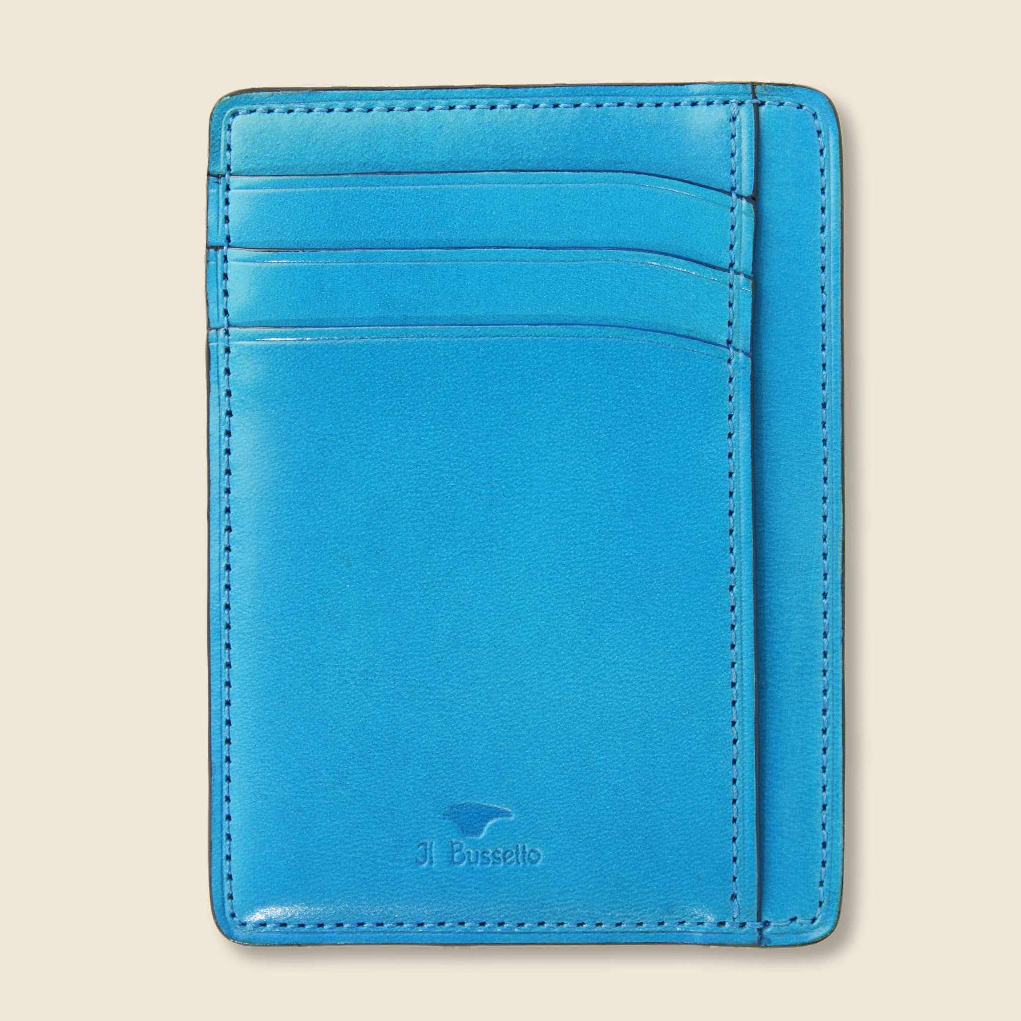 Il Bussetto, Card and Document Case - Cadet Blue