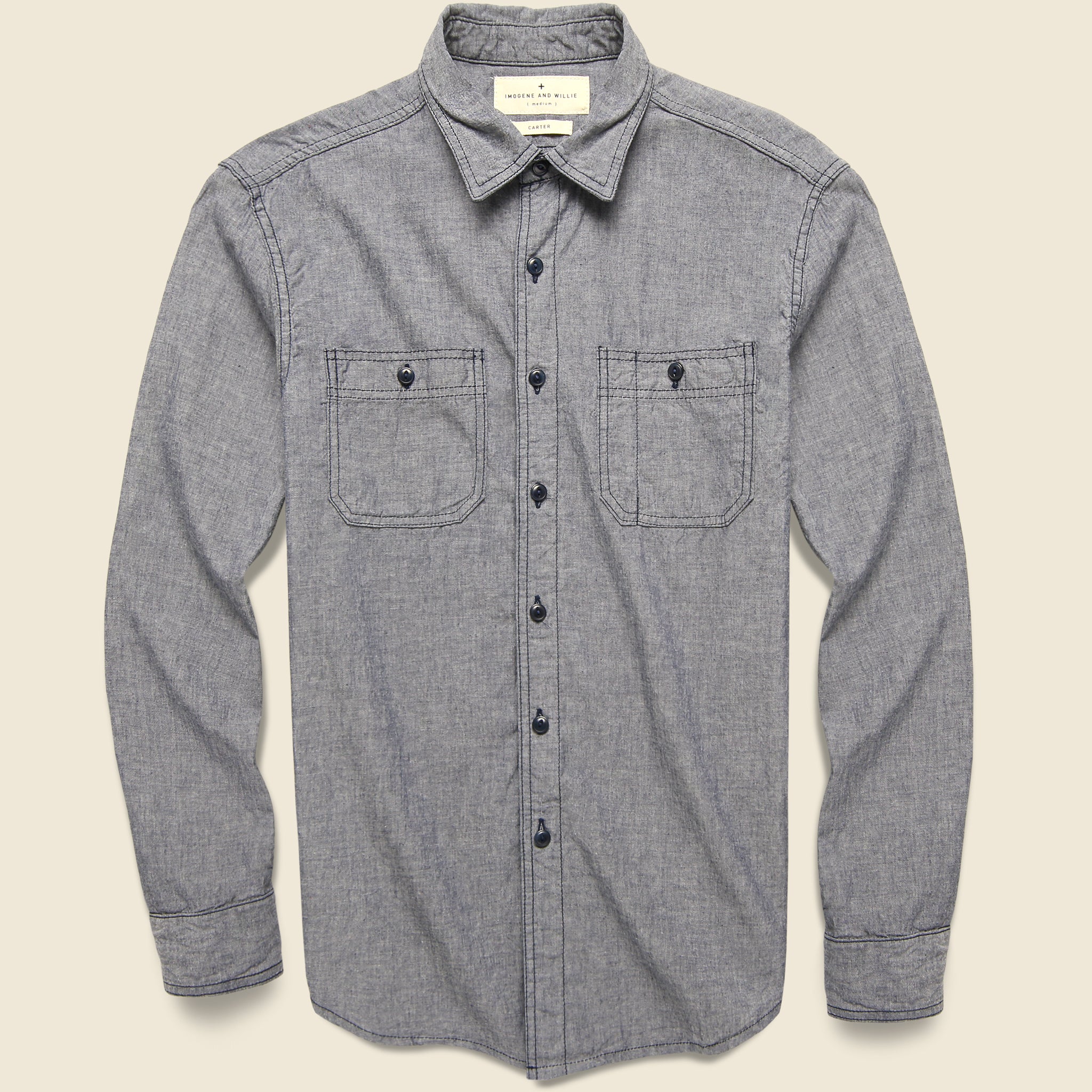 Imogene + Willie, Carter Chambray Shirt - Grey