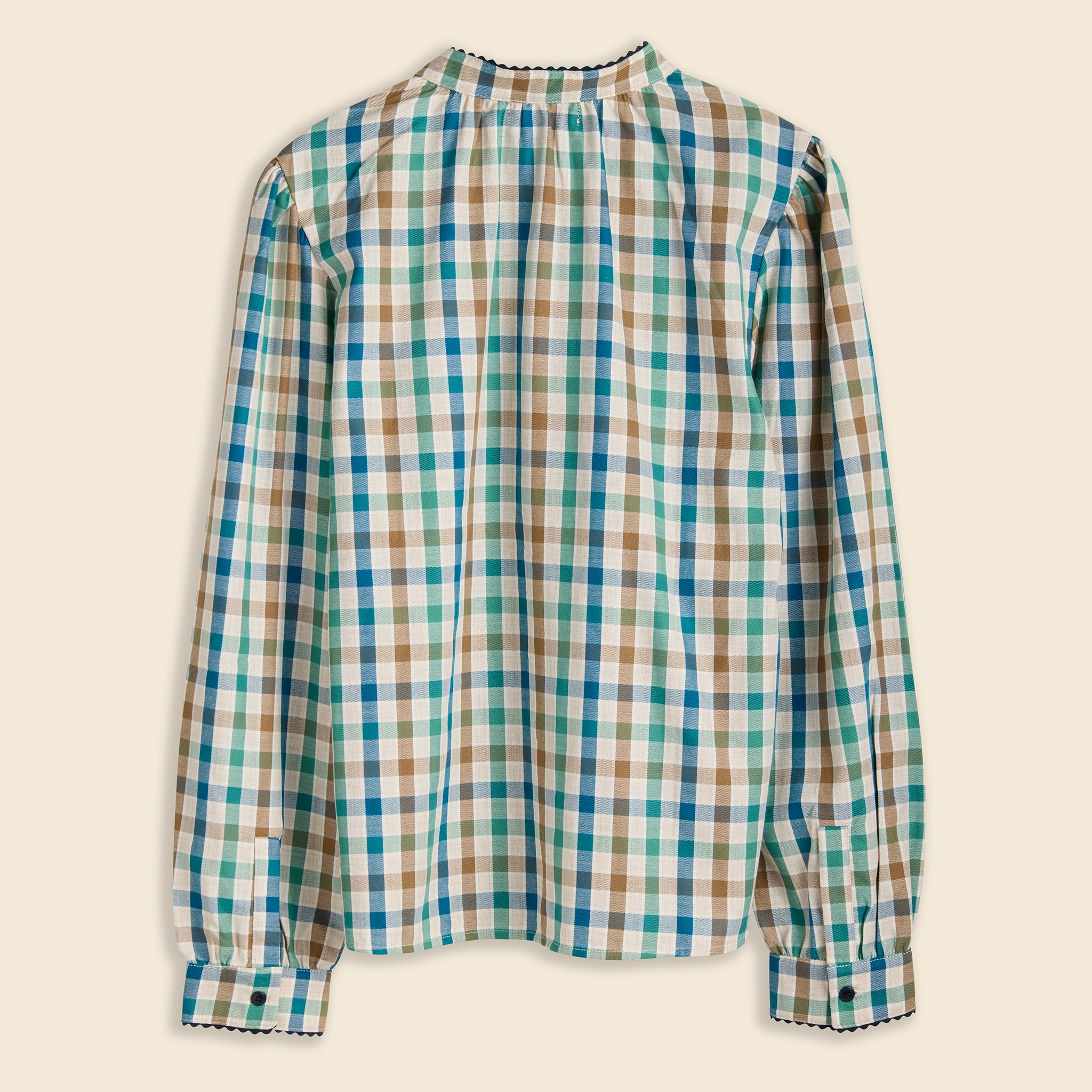 Le Mont Saint Michel, Celly - Colored Check Shirt - Green