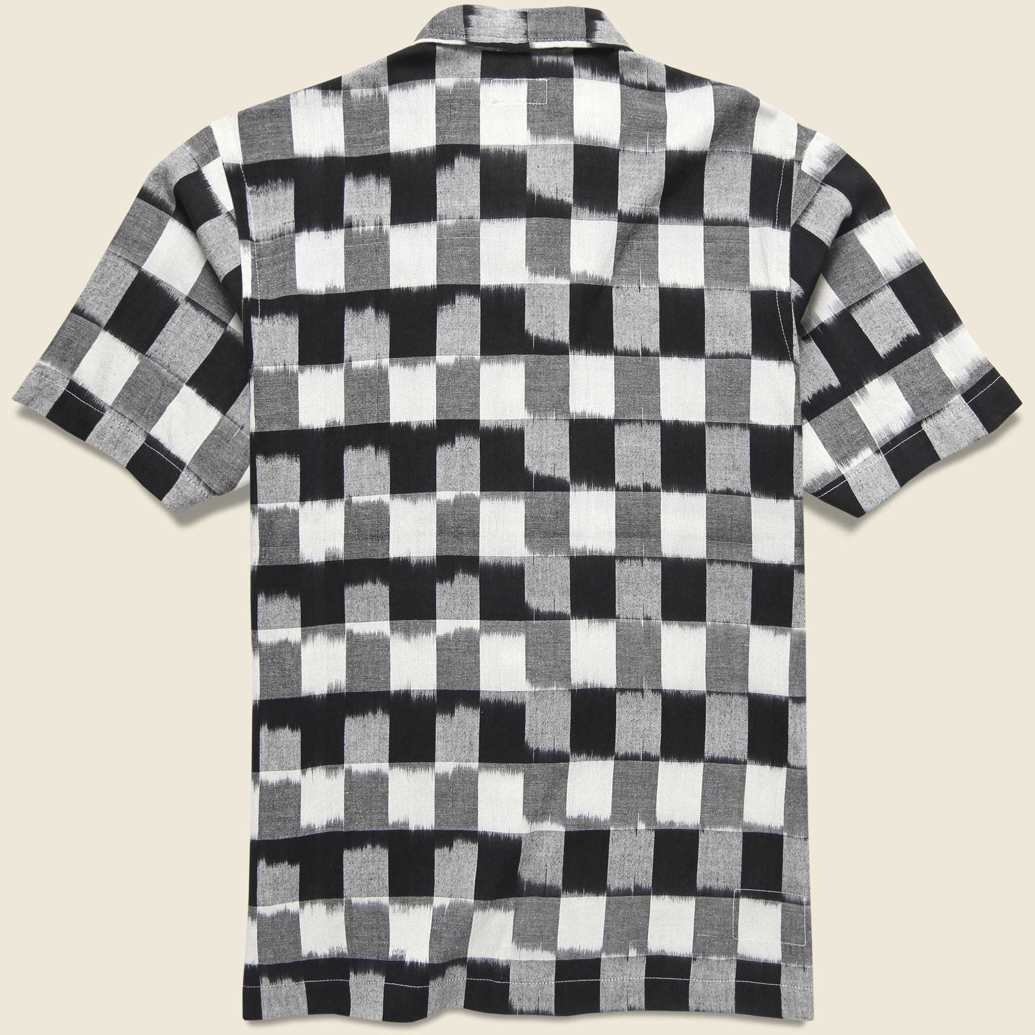 Universal Works, Check Ikat Road Shirt - Black/White