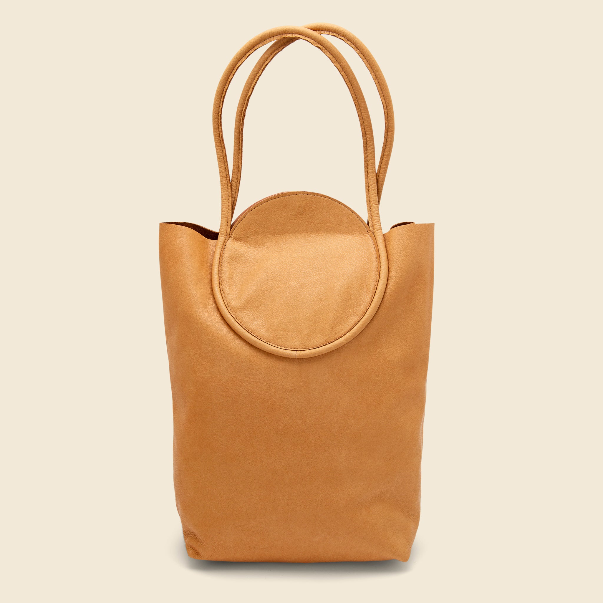 8.6.4 Design, Circle Snap Tote - Tan