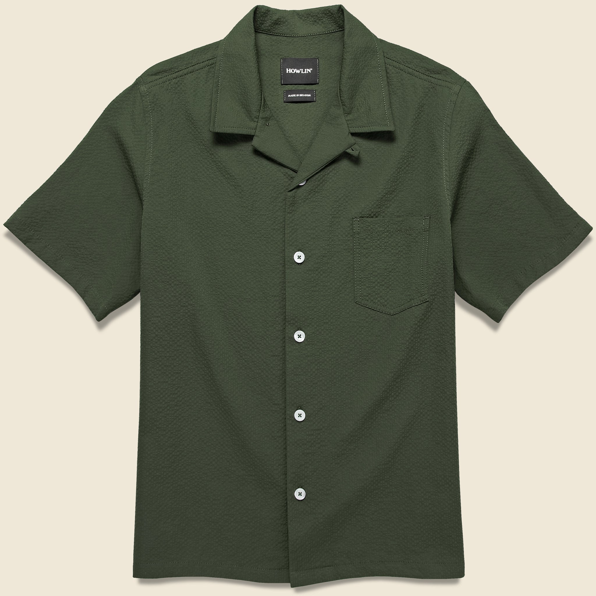 Howlin, Cocktail Seersucker Shirt - Greenish